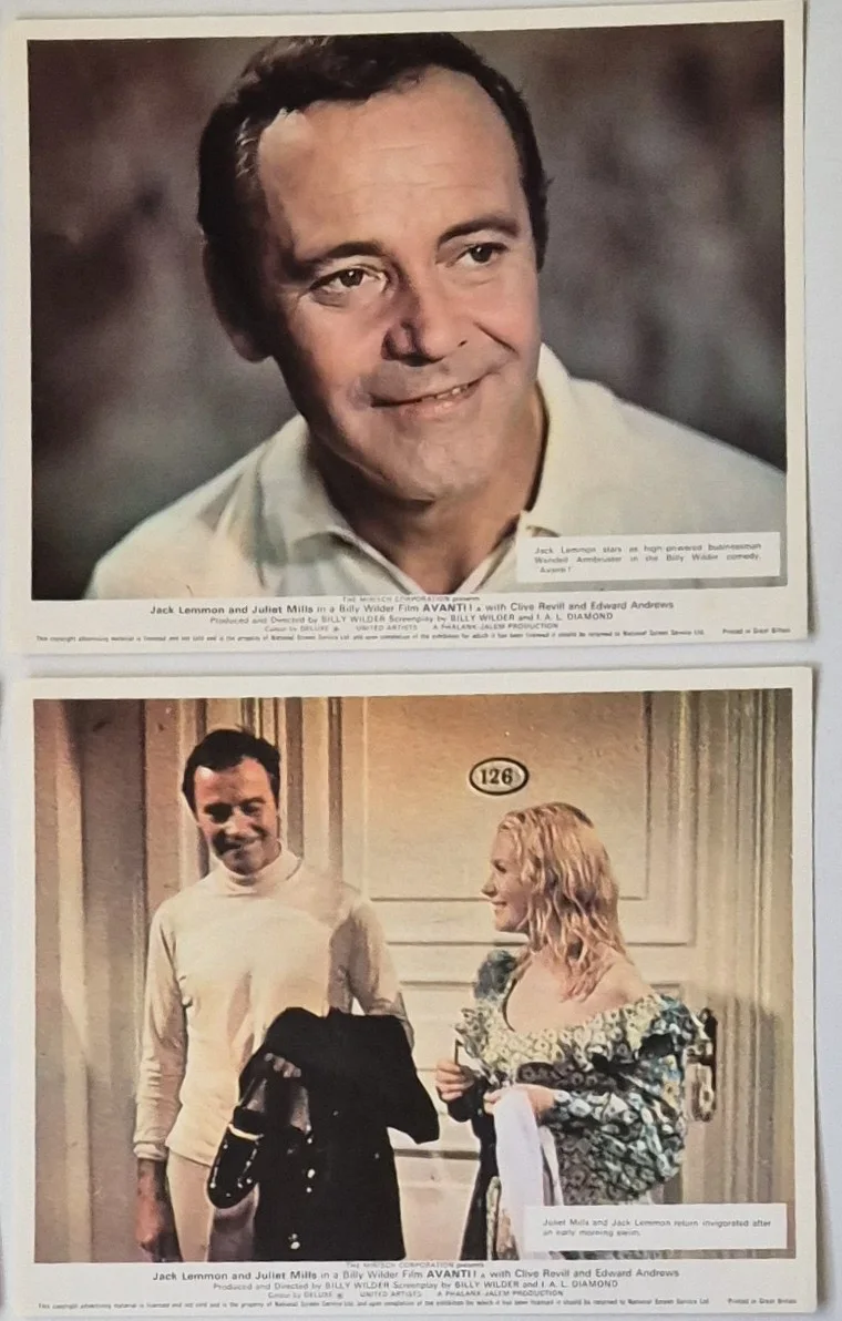 Lobby Card Set 10x8 - 1972 Avanti! - Jack Lemon, Juliet Mills, Clive Revill, image 4