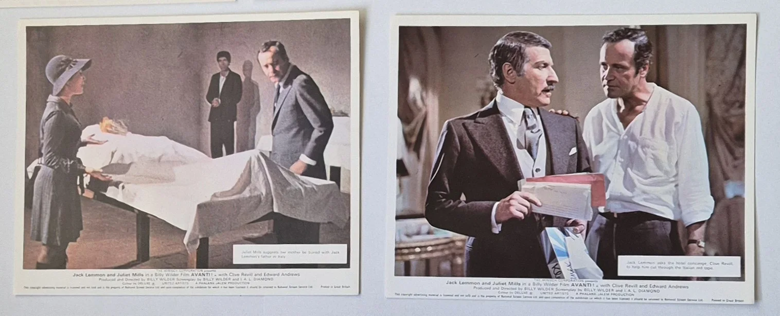 Lobby Card Set 10x8 - 1972 Avanti! - Jack Lemon, Juliet Mills, Clive Revill, image 5