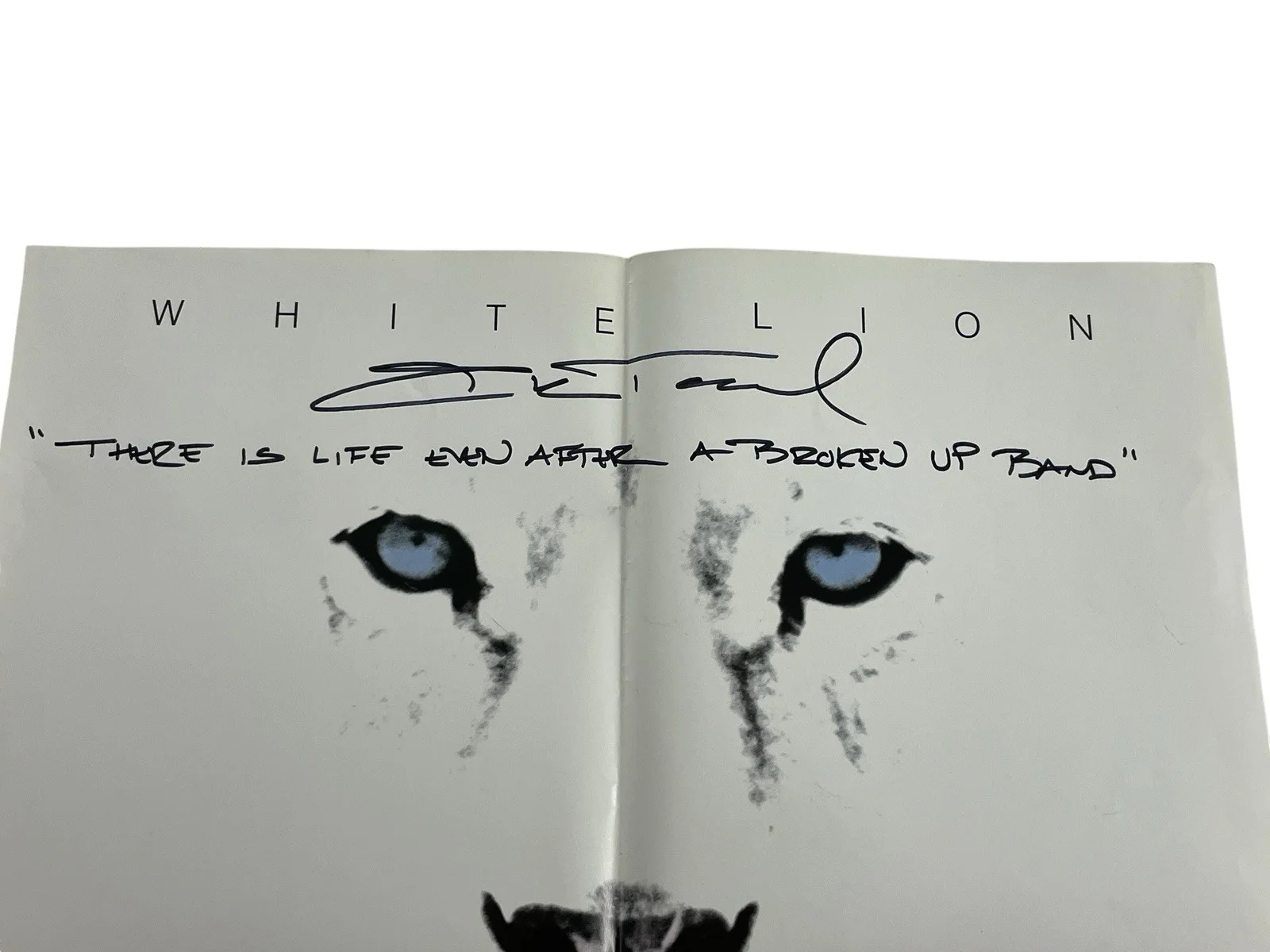 Mike Tramp of White Lion Signed Original Promo Poster Pride 1987 JSA COA 🤘🎙️, изображение 2