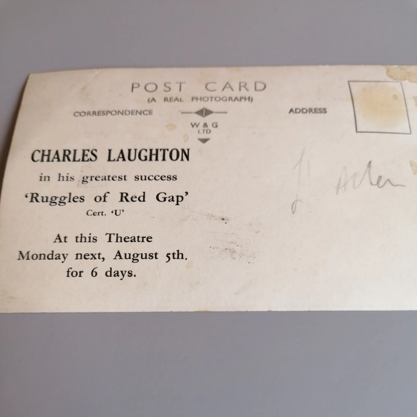 Charles Laughton Postcard portrait by Dorothy Wilding circ 1930s, image 3
