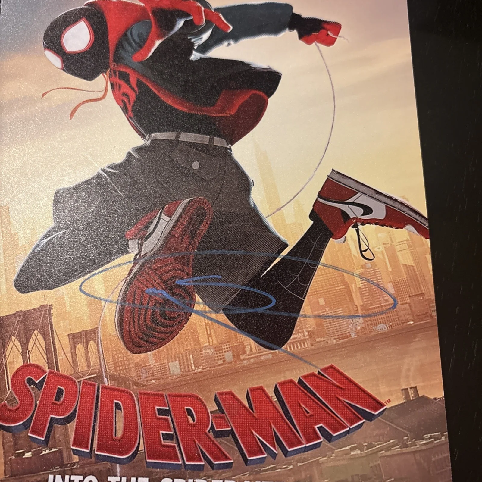 Shameik Moore Signed Spider-Man Poster 8.5x11 Into The spider-verse, изображение 2