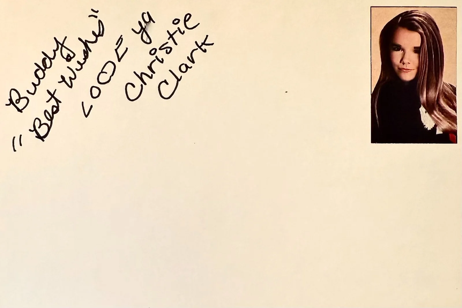 Christie Clark — CHRISTIE CLARK Signed Autographed 4"x 6" INDEX CARD A Nightmare on Elm Street 2, image 3