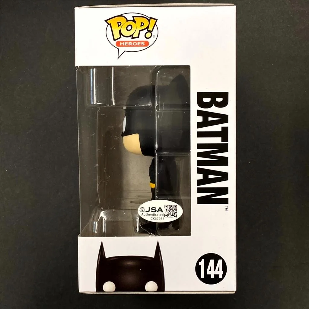 Christian Bale signed Batman Funko Pop! Figure 144 silver autograph (A) ~ JSA, image 3