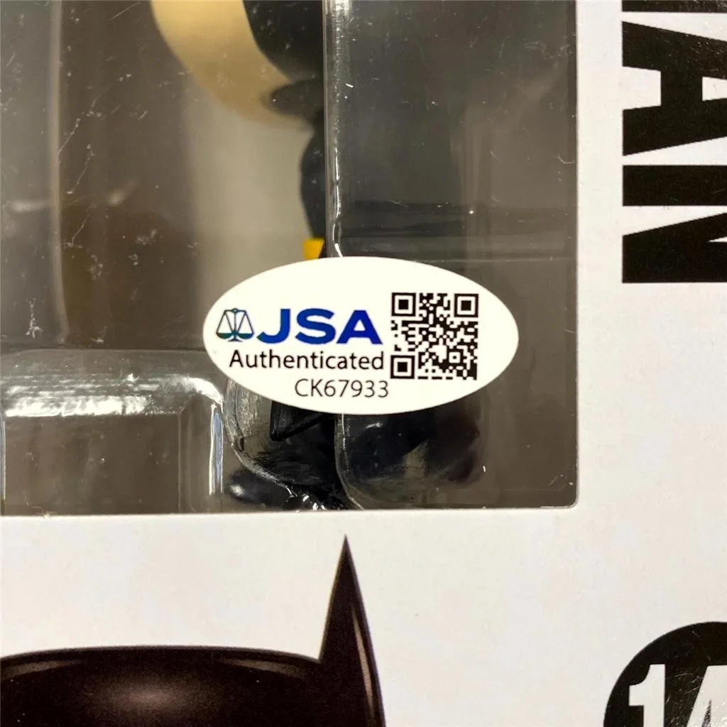 Christian Bale signed Batman Funko Pop! Figure 144 silver autograph (A) ~ JSA, image 4