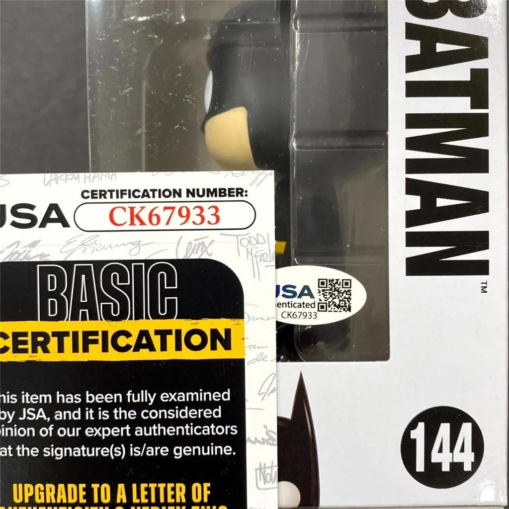 Christian Bale signed Batman Funko Pop! Figure 144 silver autograph (A) ~ JSA, image 5