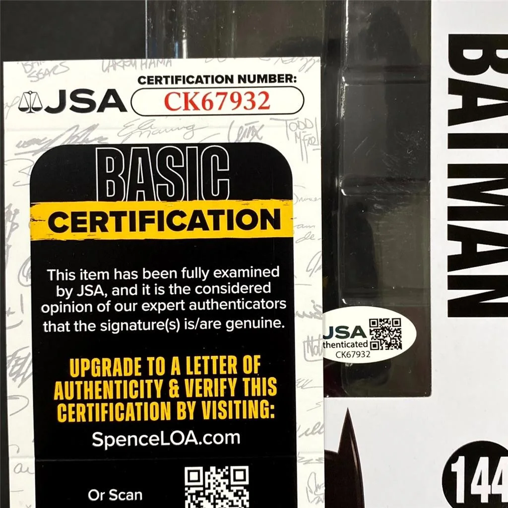 Christian Bale signed Batman Funko Pop! Figure 144 autograph ~ JSA, изображение 5