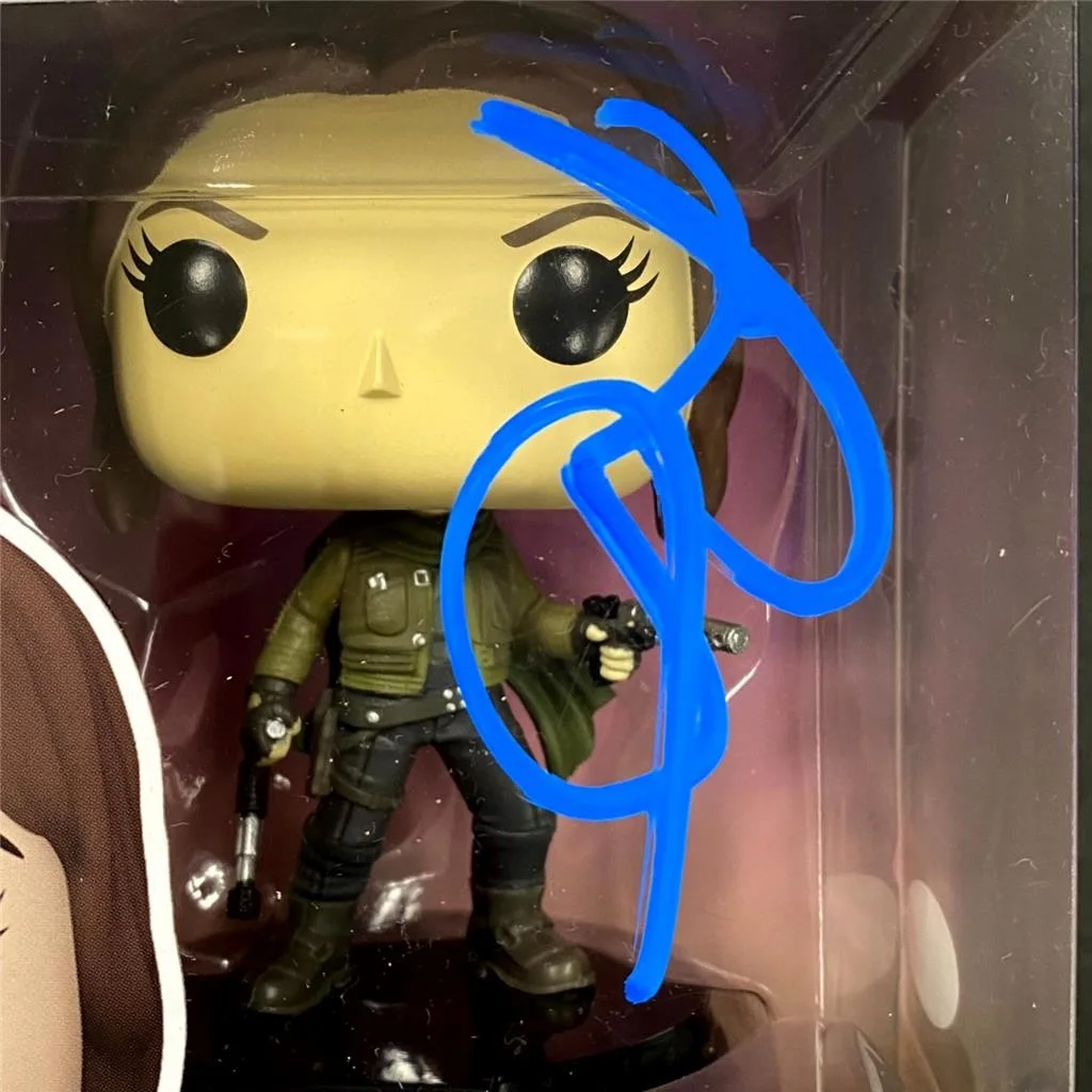 Felicity Jones signed Jyn Erso Funko Pop! 555 Star Wars autograph (A) ~ JSA, изображение 2