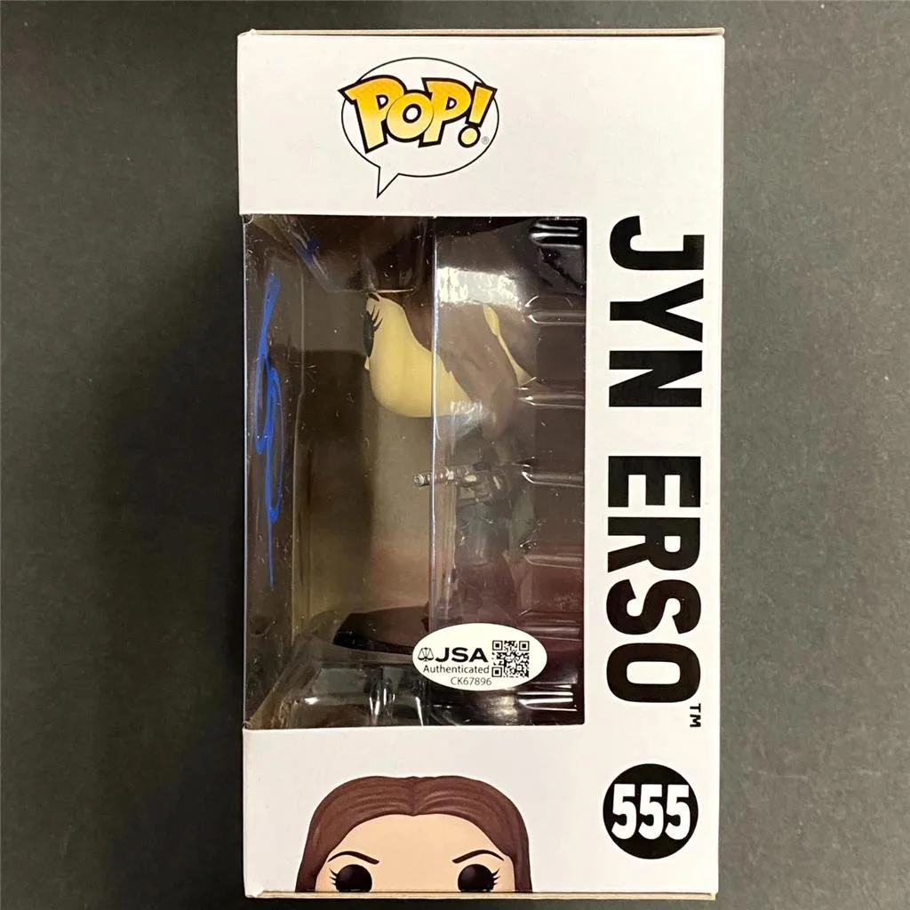 Felicity Jones signed Jyn Erso Funko Pop! 555 Star Wars autograph (A) ~ JSA, изображение 3