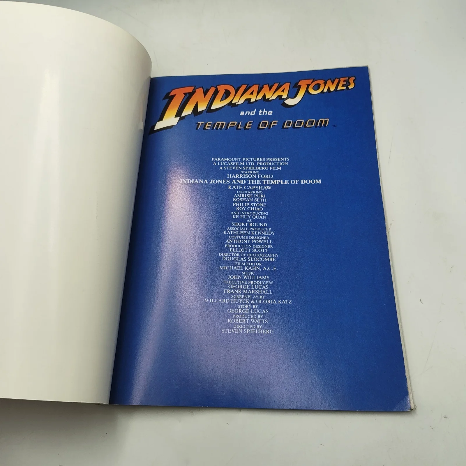 Indiana Jones and the Temple of Doom Movie Programme 1984 Official Collectors Ed, изображение 3