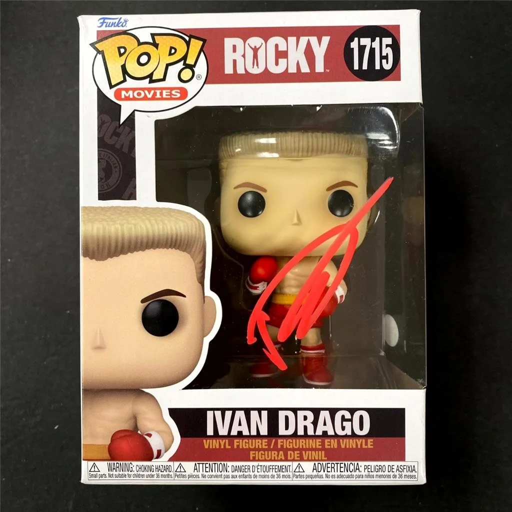 Robert Englund — Dolph Lundgren signed Ivan Drago Rocky Funko Pop Figure 1715 (B) autograph ~ JSA