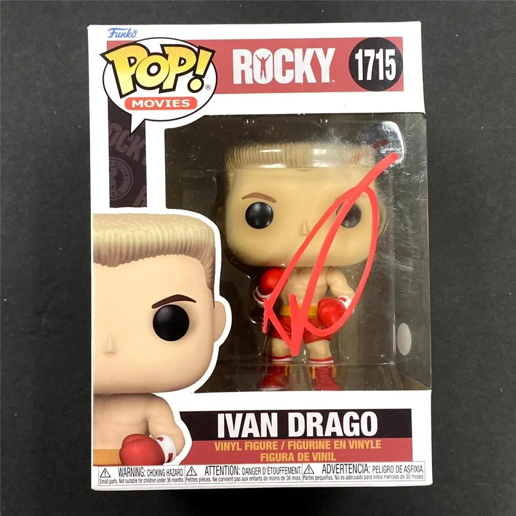 Robert Englund — Dolph Lundgren signed Ivan Drago Rocky Funko Pop Figure 1715 (A) autograph ~ JSA