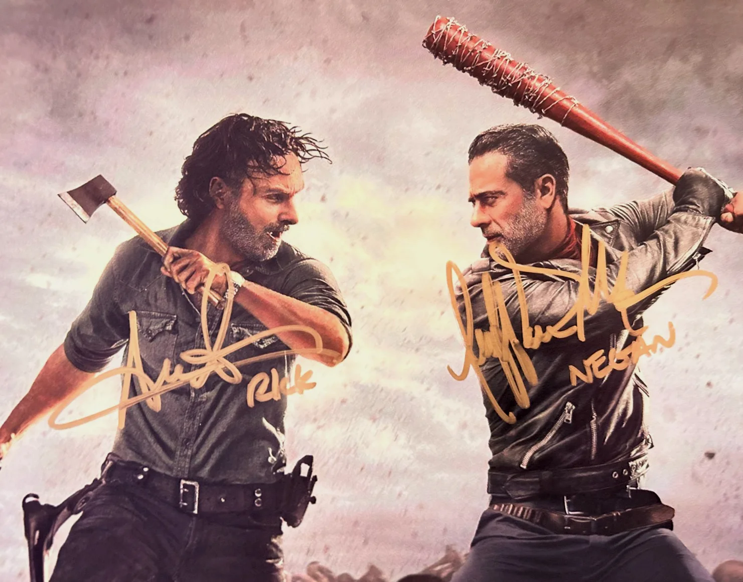 Jeffrey Dean Morgan, Andrew Lincoln — WALKING DEAD Signed (Lincoln, Morgan) 8x10" Authentic Original Autographs w/COA, image 5