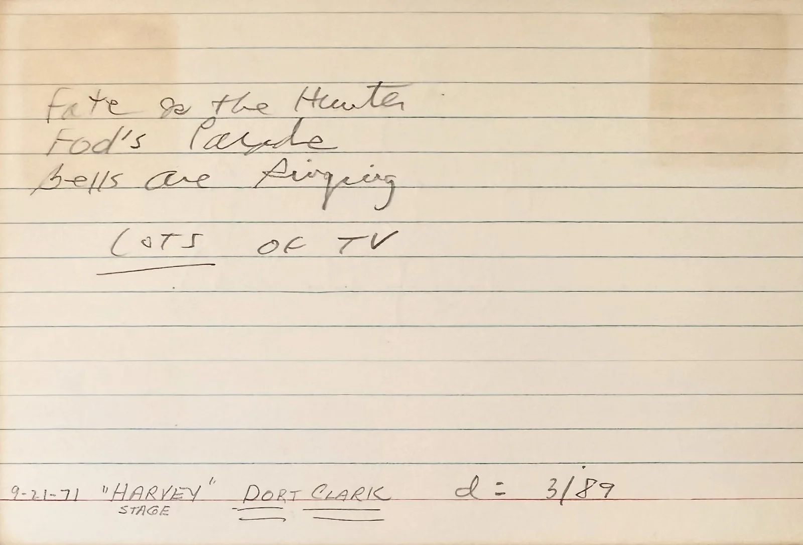 Dort Clark — DORT CLARK Signed Autographed 4x6 INDEX CARD The Monkees The Fugitive BEWITCHED, image 4