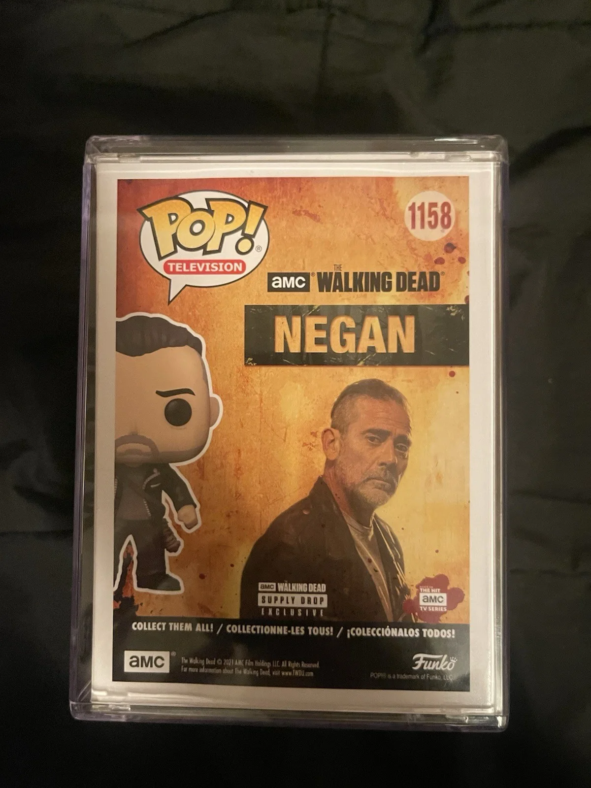 Jeffrey Dean Morgan — Jeffrey Dean Morgan Signed Funko Pop The Walking Dead Negan 1158 Beckett COA, изображение 3