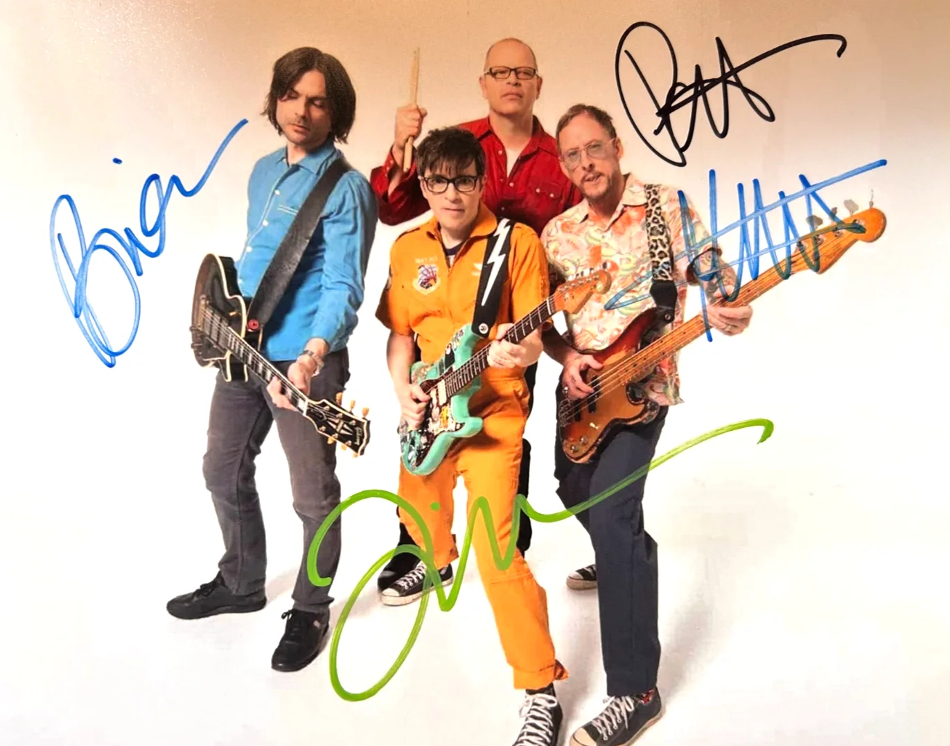 Rivers Cuomo — WEEZER Band Signed Original 8x10" Authentic Autographs GENUINE w/COA, image 3