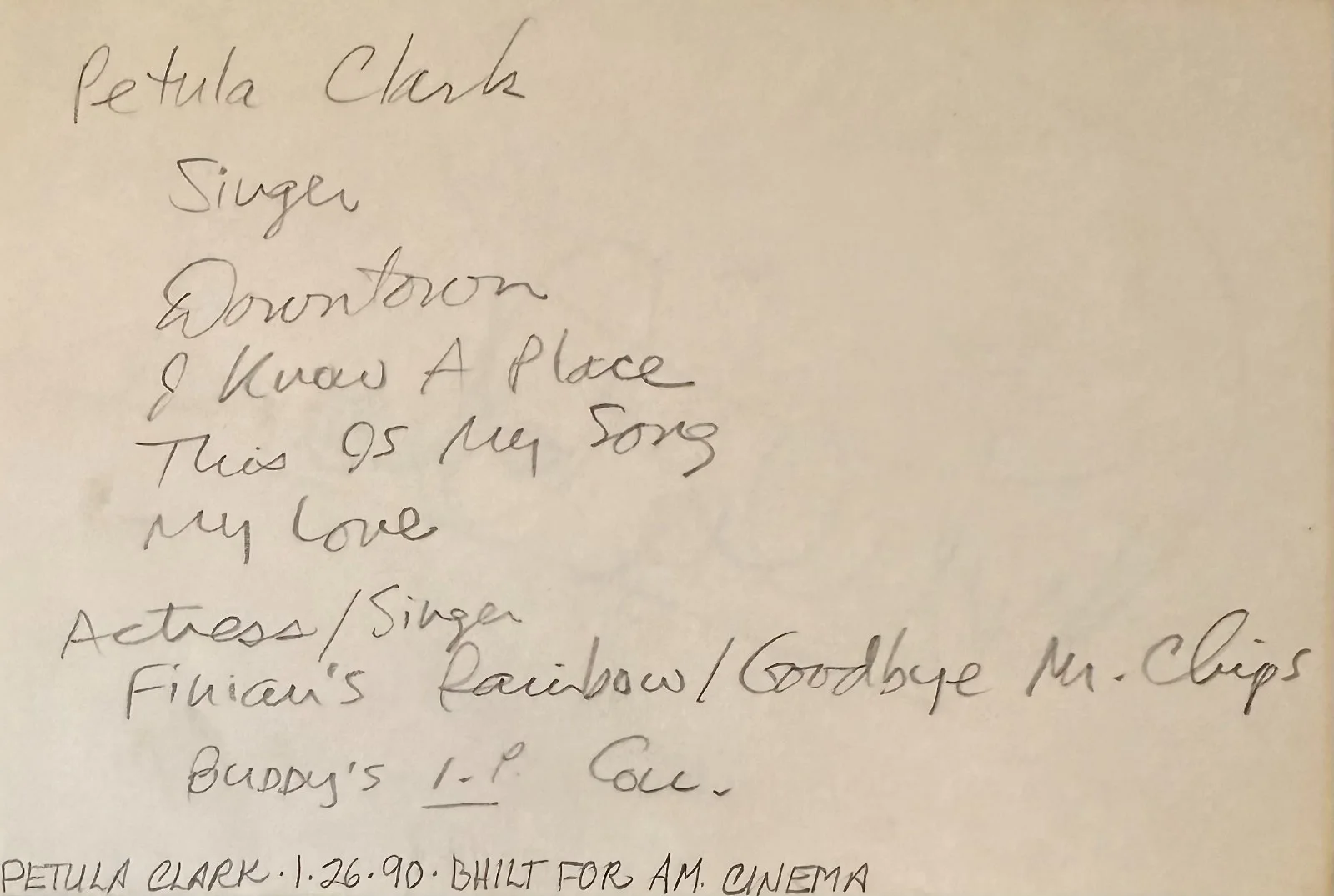 PETULA CLARK Signed Autographed 4x6 INDEX CARD SINGER Kiss Me Goodbye DOWNTOWN, image 2