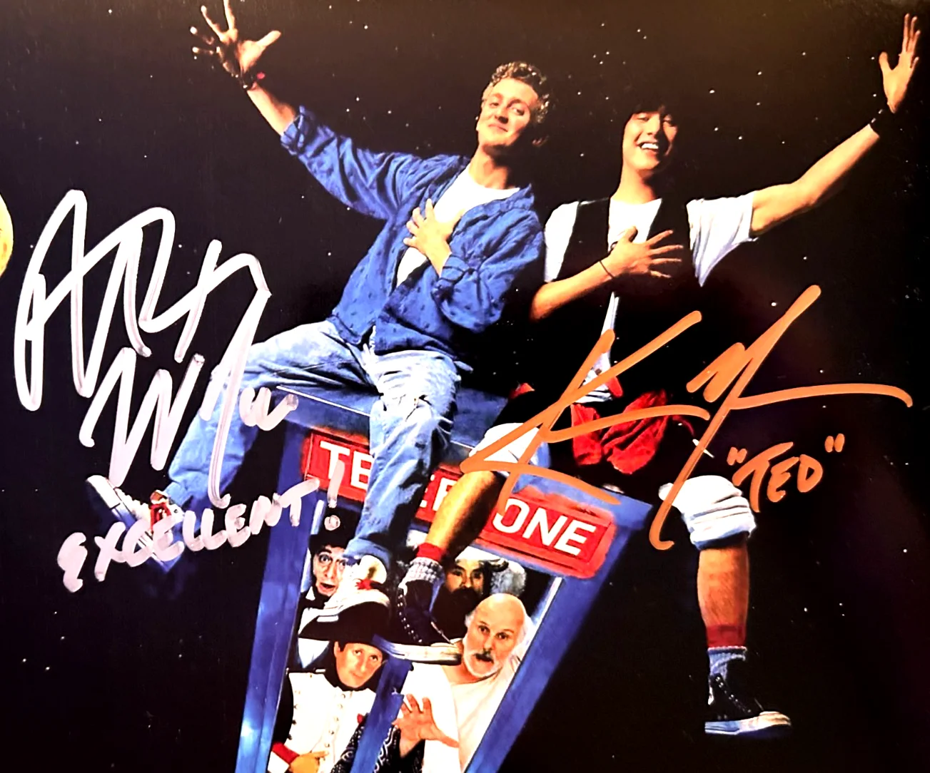 Keanu Reeves, Alex Winter — BILL & TED Signed (Keanu Reeves, Alex Winter) 8x10" Authentic Autographs w/COA
