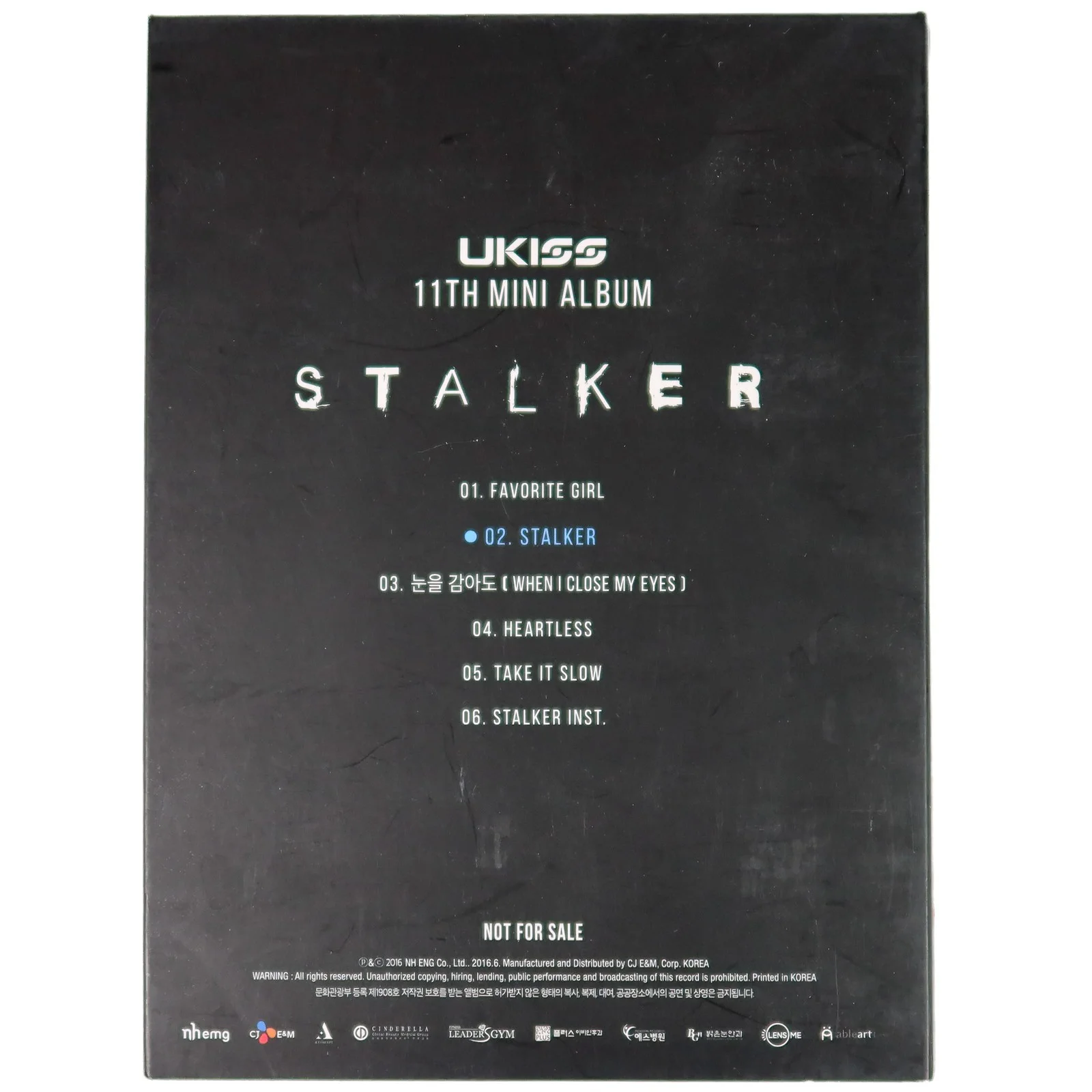 U-Kiss - Stalker 11th Mini Album Signed CD Promo 2016 Ukiss, изображение 2
