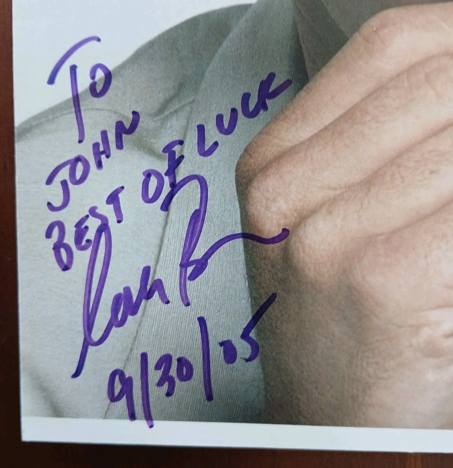 corbin bersen — corbin bersen signed picture dated '05 major league l a law the dentist general, изображение 2