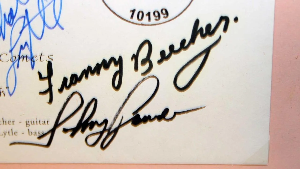 Bill Haley’s Original Comets Autographed 50th Anniversary Set 5 Signatures, image 3