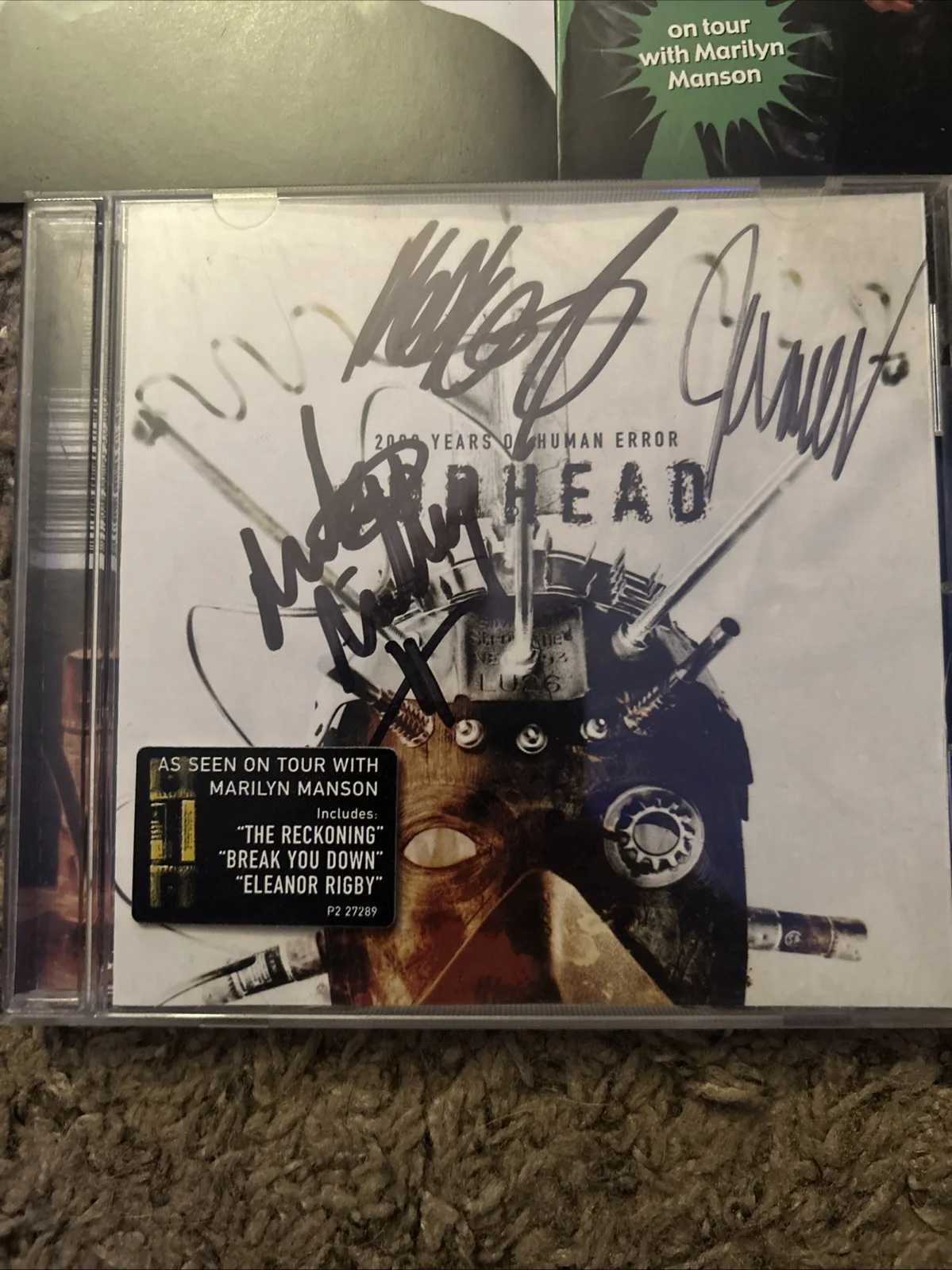 Godhead Autograph Lot Cds Booklets 2000 Years Of Human Error Evolver Signed, image 2