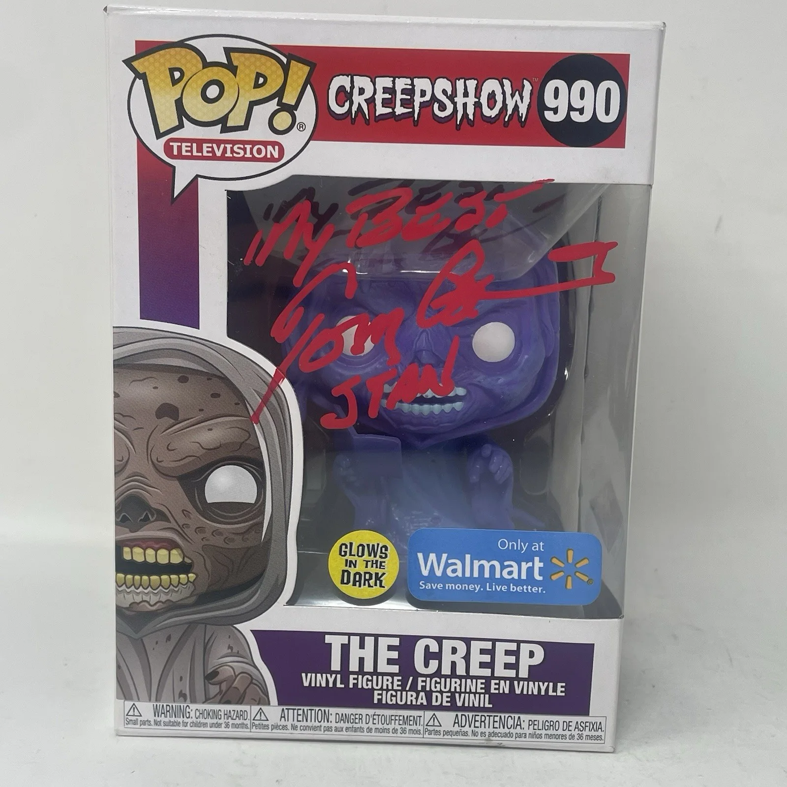 Tom Atkins — Tom Atkins SIGNED Creepshow GITD Funko Pop Figure JSA COA, image 2
