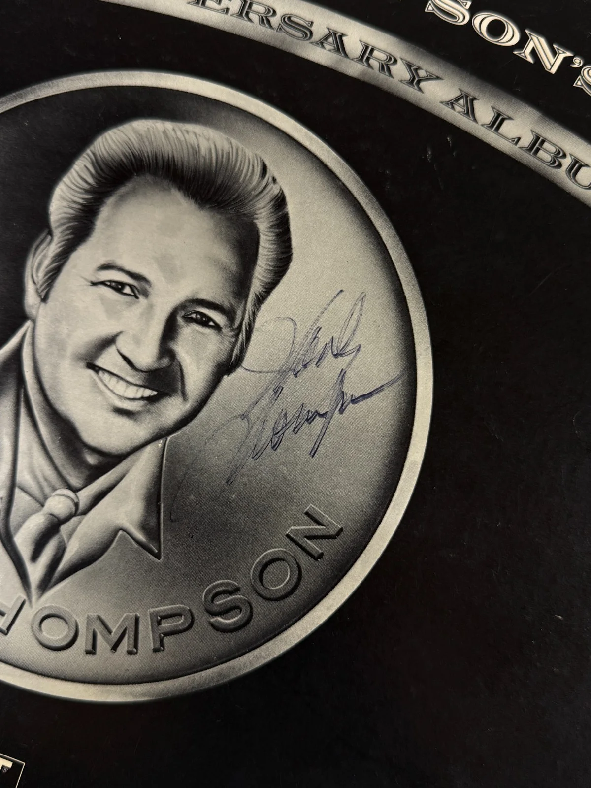 Hank Thompson Signed 25th Anniversary Album Cover JSA COA, image 2