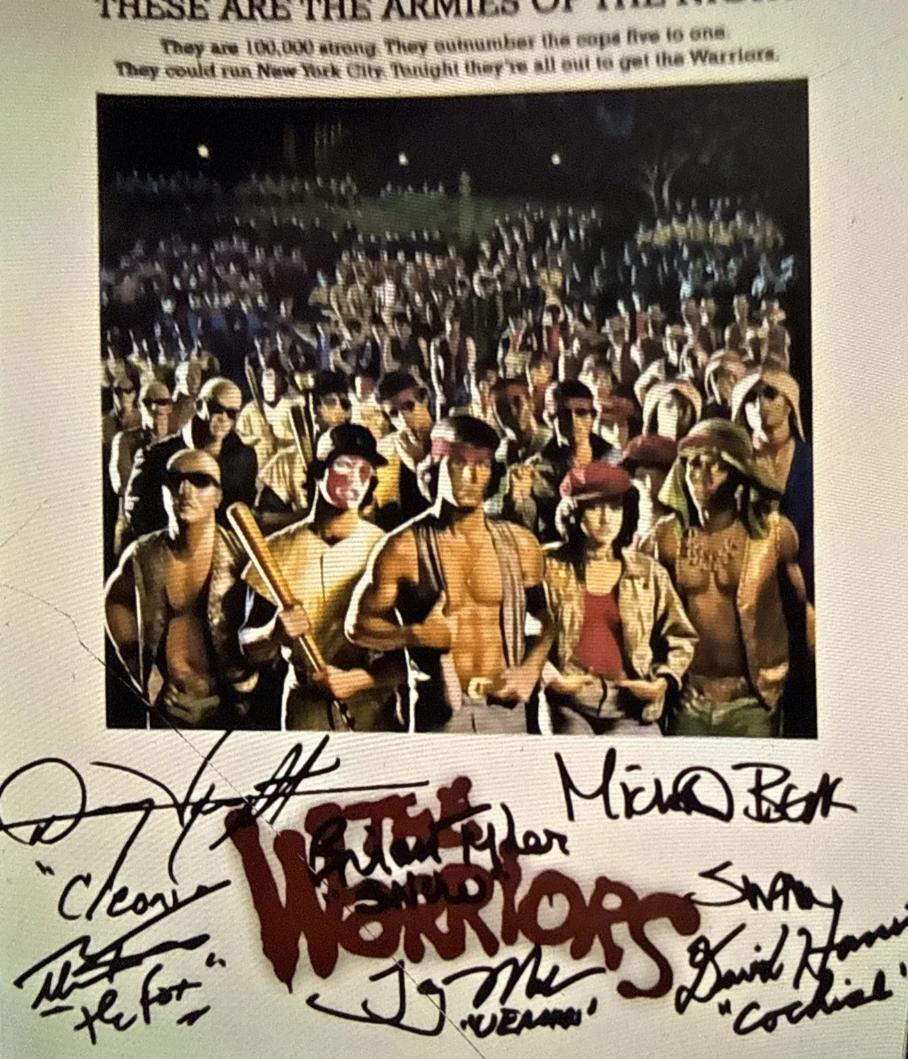 MICHAEL BECK — THE WARRIORS CAST SIGNED X6 PHOTO MICHAEL BECK AUTOGRAPHED JSA COA BAS PSA/DNA, изображение 3
