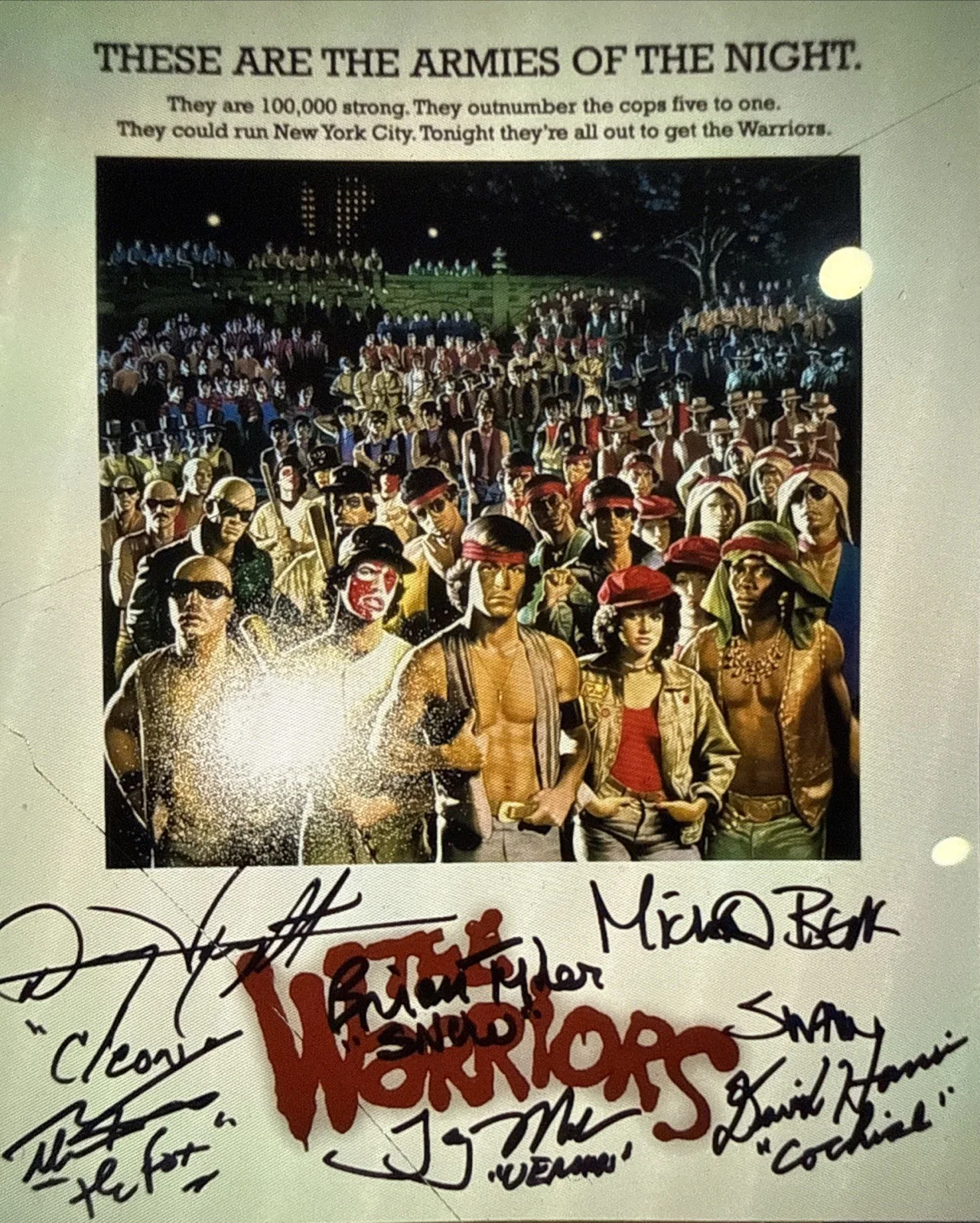 MICHAEL BECK — THE WARRIORS CAST SIGNED X6 PHOTO MICHAEL BECK AUTOGRAPHED JSA COA BAS PSA/DNA, изображение 5