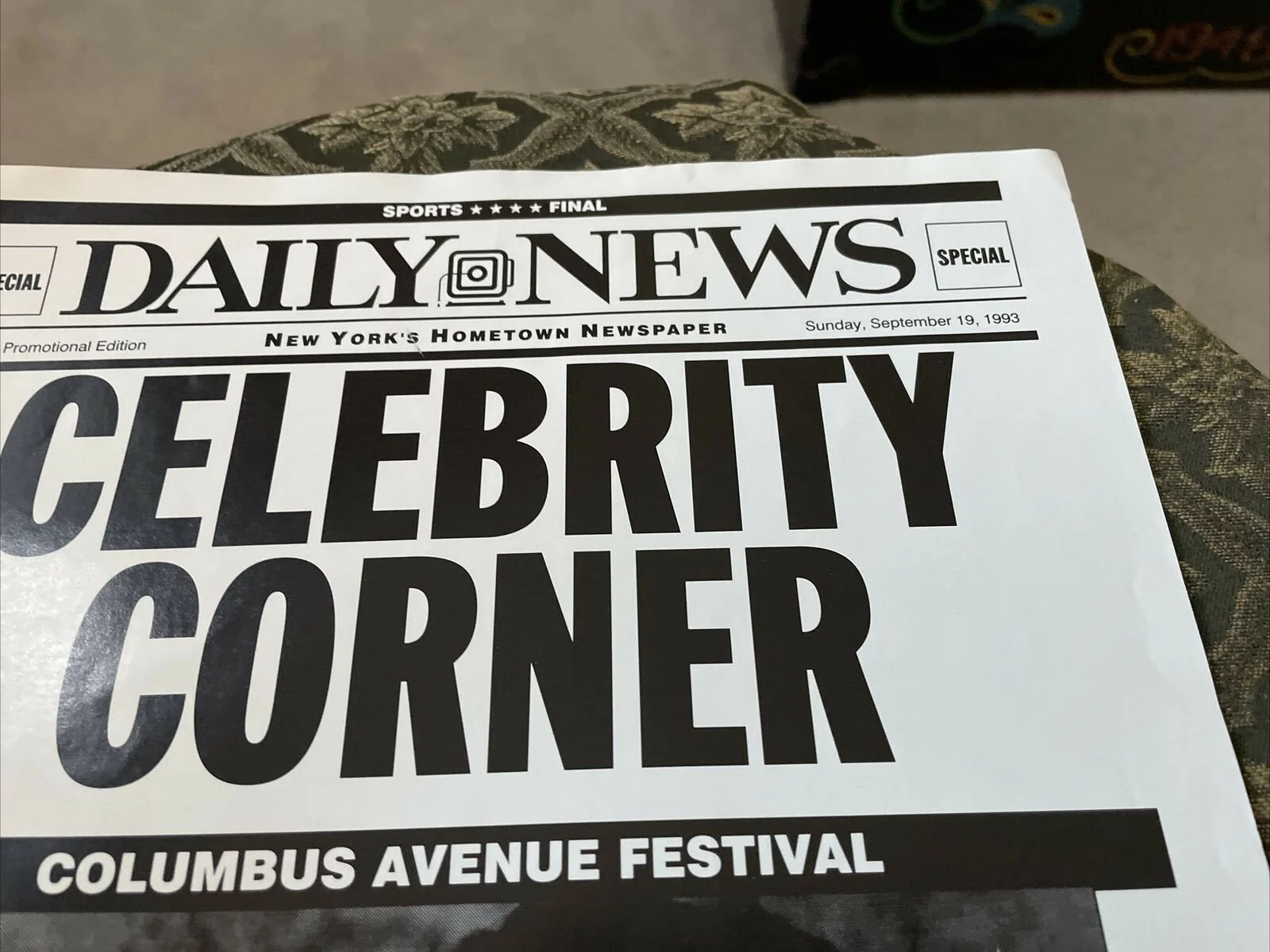Tye Damon — Tye Damon Romantic Hero Autographed 1993 SpecialDailyNews Columbus Ave Festival, изображение 4