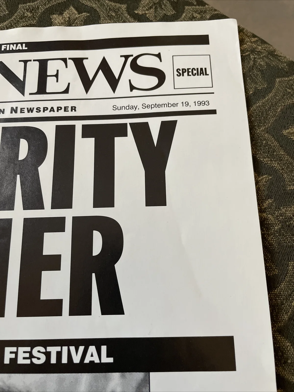Michael Cerveris — Michael Cerveris Autographed 1993 Special Daily News Columbus Ave. Festival, изображение 2