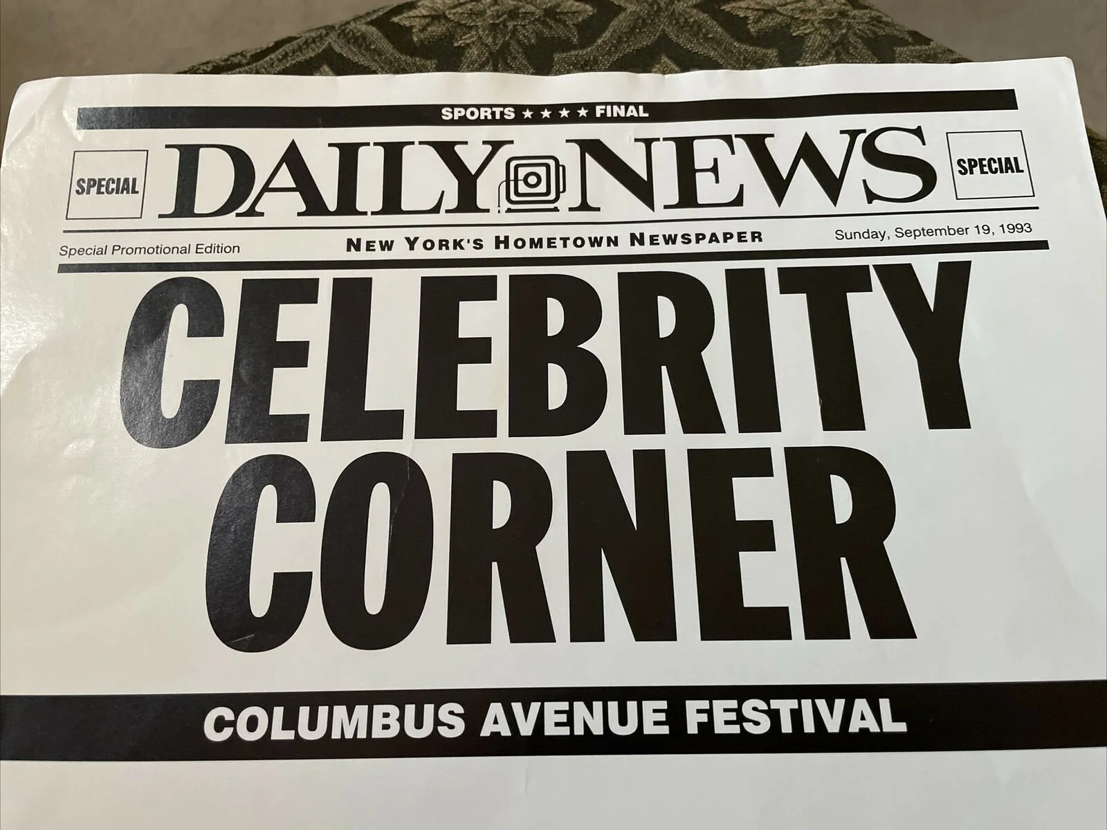 Marilyn Sokol — Marilyn Sokol Actress Autographed 1993 Special Daily News Columbus Ave Festival, изображение 3