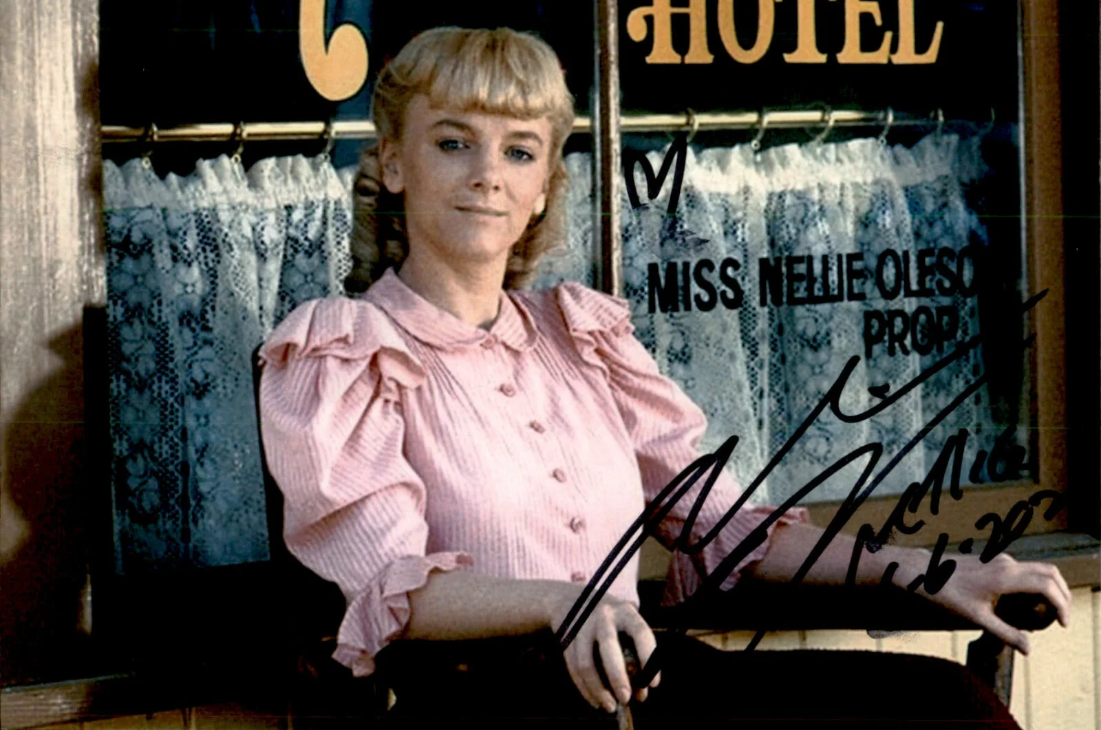 Alison Arngrim — Alison Arngrim Signed Autographed 4x6 Photo Little House On The Prairie "Nellie"
