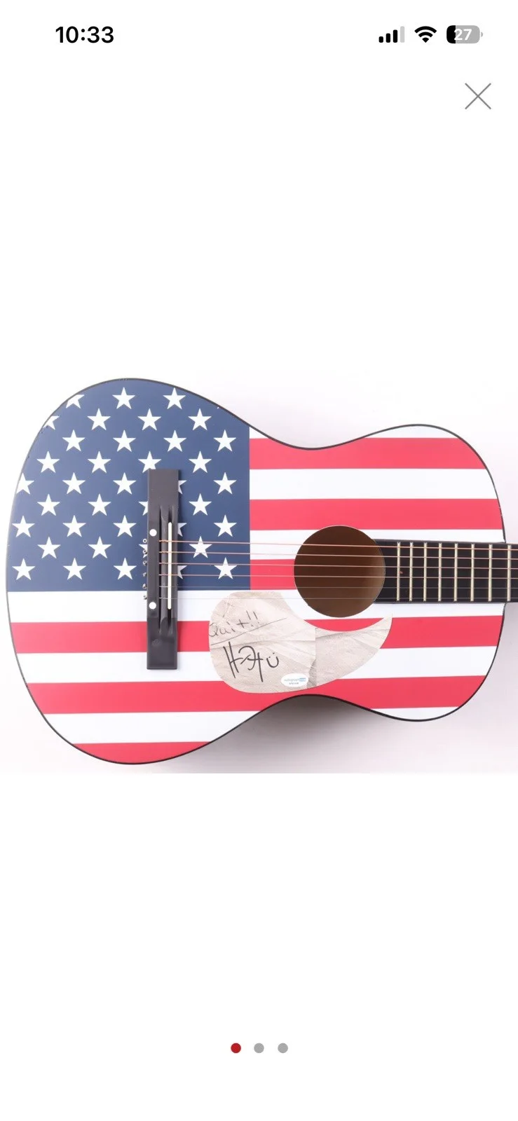 Hardy Signed Guitar On Custom Pickguard, image 3