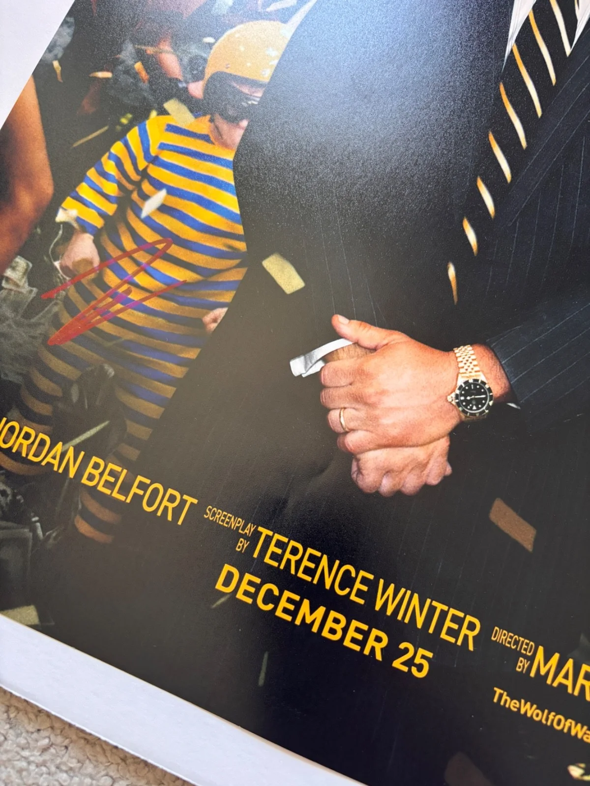 LEONARDO DICAPRIO SIGNED THE WOLF OF WALL STREET 12X18 MOVIE POSTER PHOTO BAS !, изображение 2