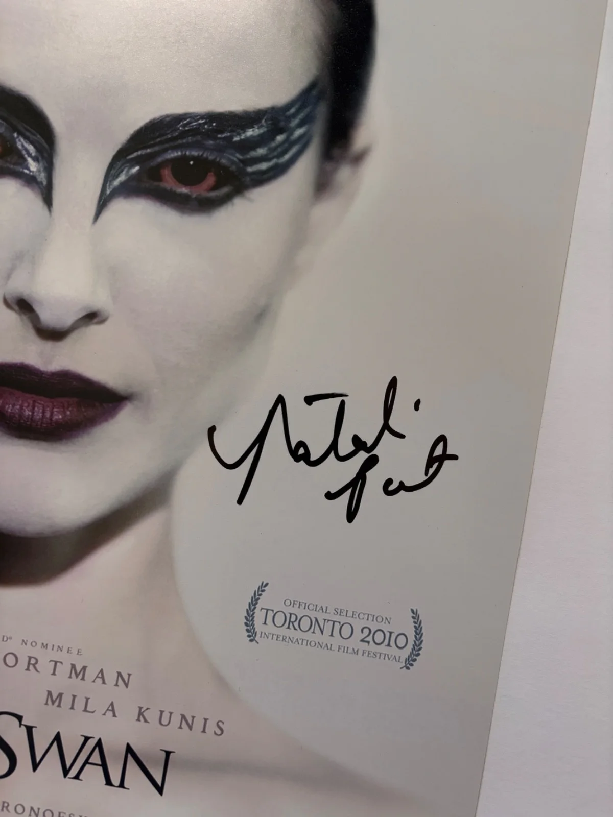 NATALIE PORTMAN SIGNED BLACK SWAN 12X18 MOVIE POSTER PHOTO SEXY ACTRESS BAS, изображение 2
