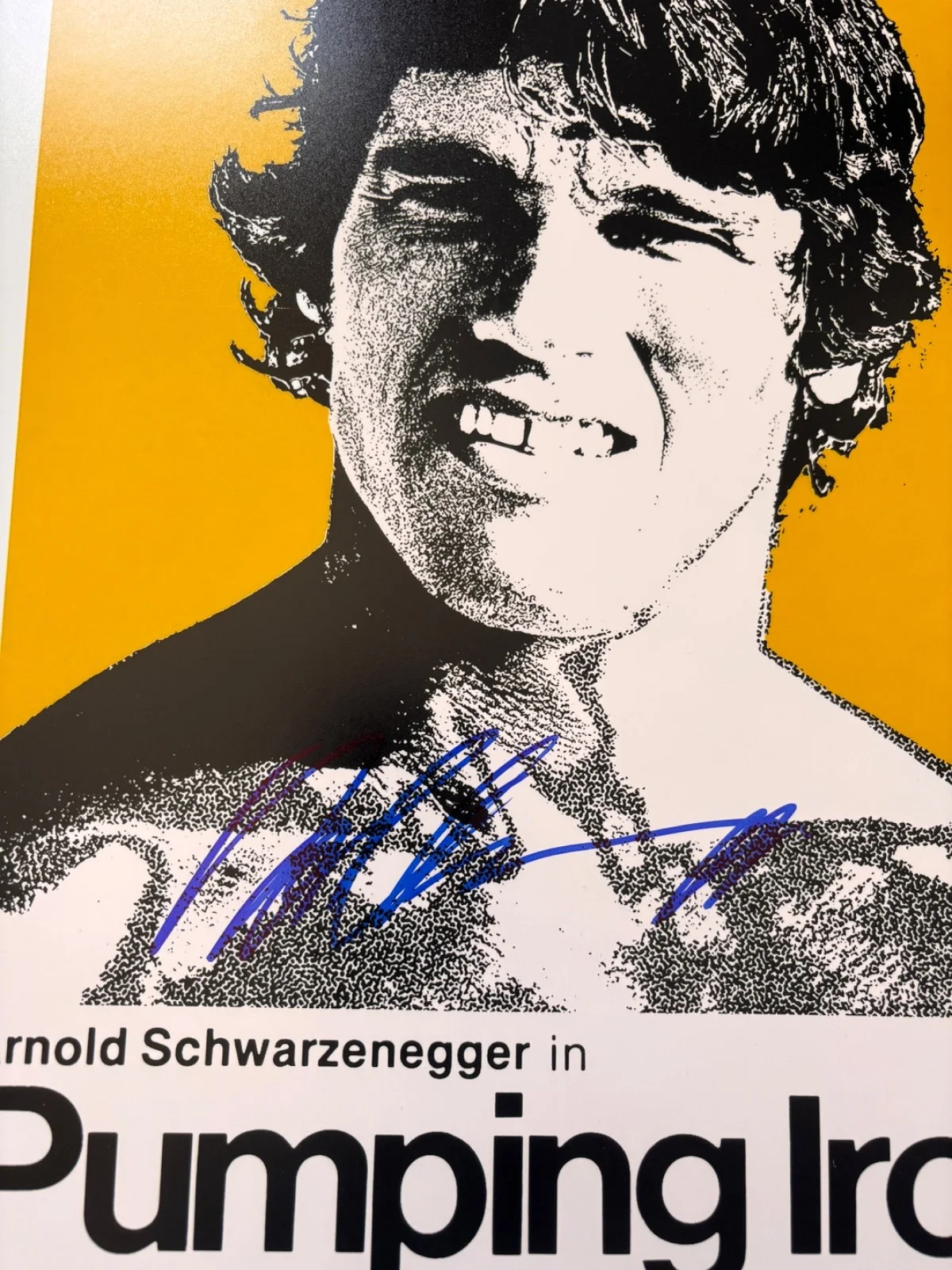 ARNOLD SCHWARZENEGGER — ARNOLD SCHWARZENEGGER SIGNED PUMPING IRON 12X18 POSTER PHOTO GOVERNOR ACTOR BAS, изображение 2
