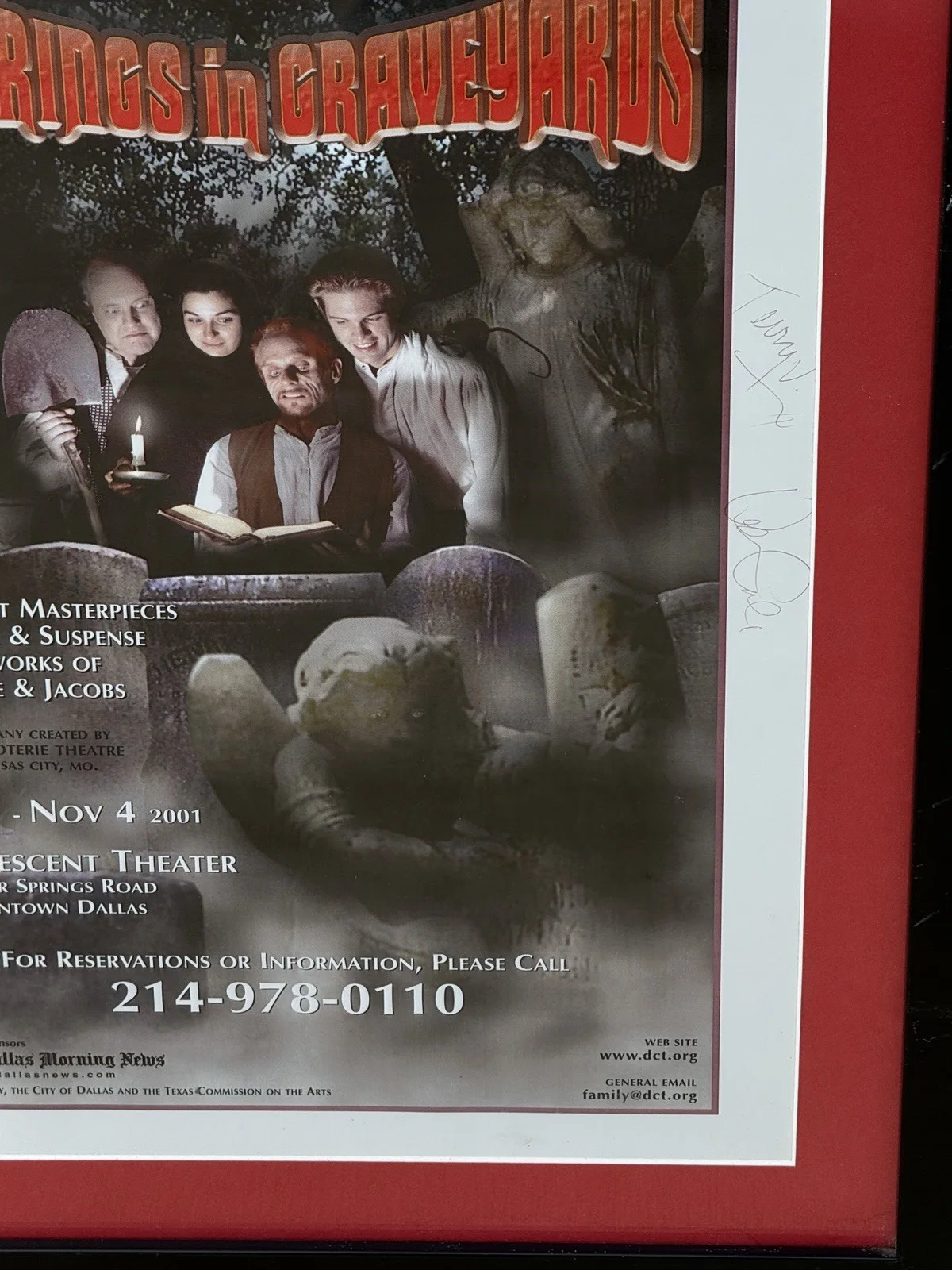 Dallas Children's Theater Gatherings In Graveyards Signed Poster, изображение 3