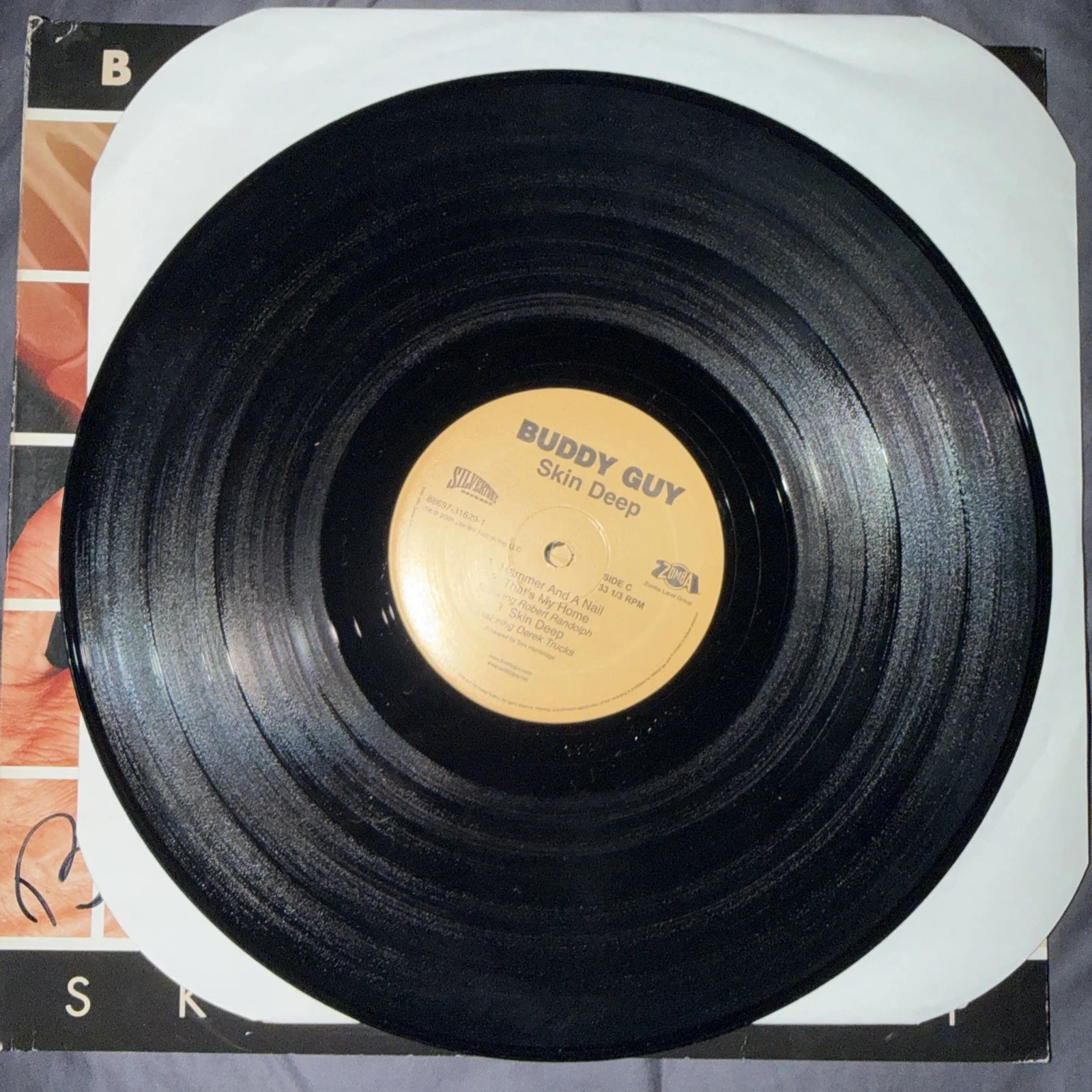 BUDDY GUY Signed RECORD "SKIN DEEP" ‘08’ RARE! Chicago Blues EX 2 records., image 5