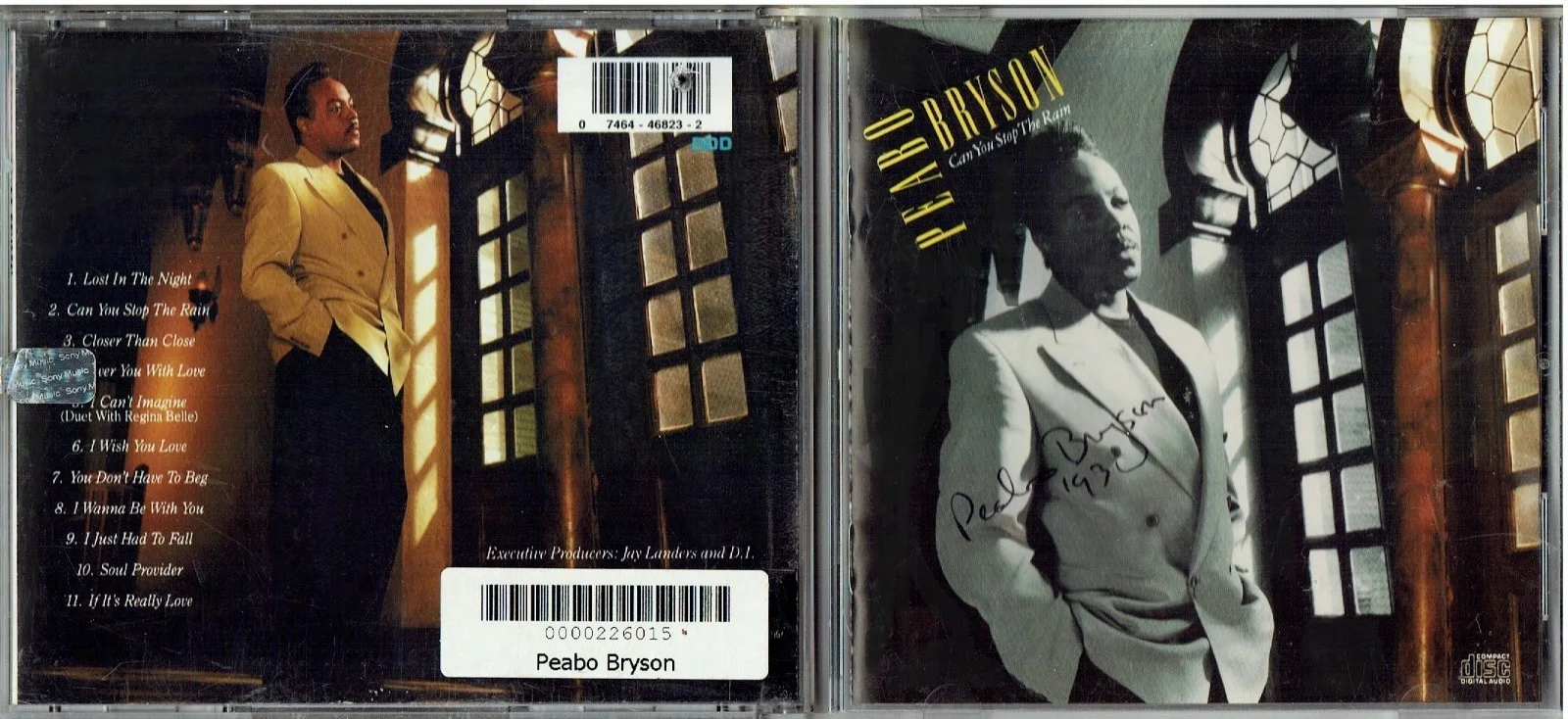 PEABO BRYSON — PEABO BRYSON HAND SIGNED AUTOGRAPHED CD PAMPLET WITH CD CAN YOU STOP THE RAIN, image 4