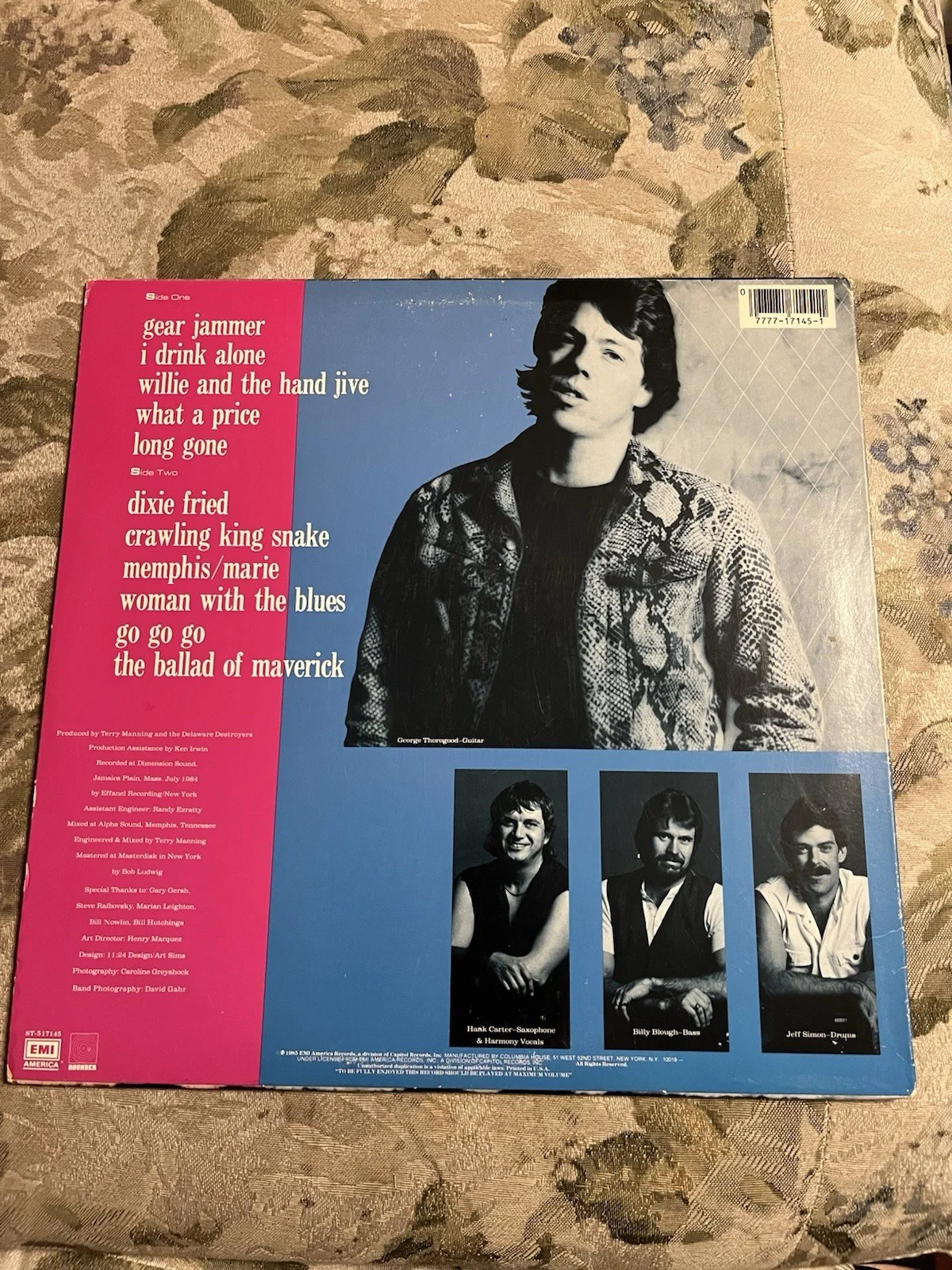 George Thorogood & the Destroyers *MAVERICK* Signed LP Vinyl Record, изображение 2
