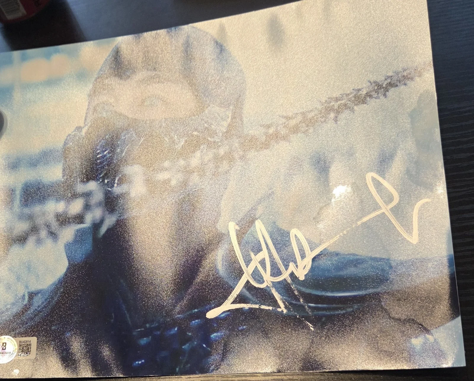 Dax — JOE TASLIM - 8x10 Signed Autograph Mortal Kombat Sub-Zero Beckett BAS *DAMAGED*, image 2