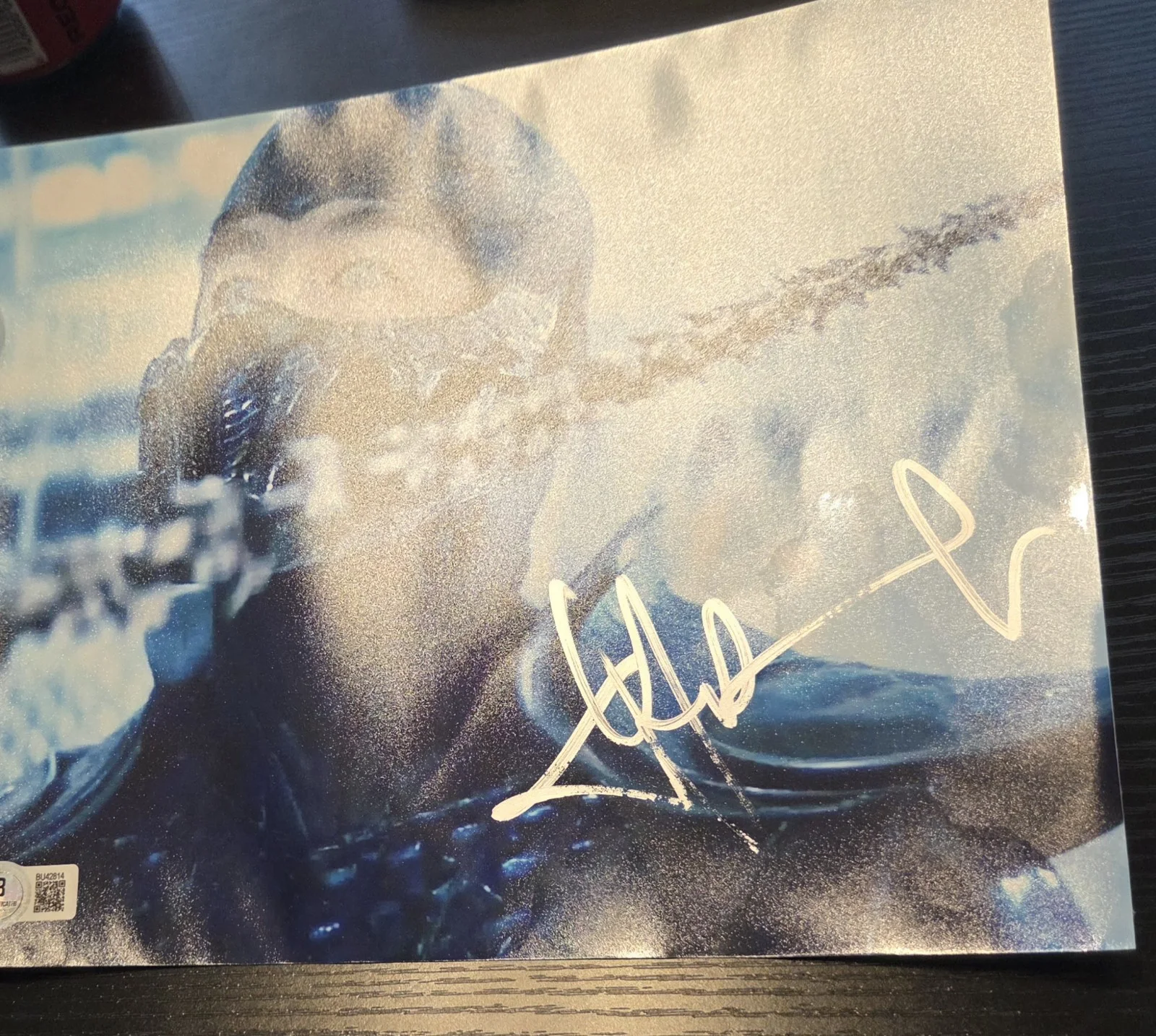 Dax — JOE TASLIM - 8x10 Signed Autograph Mortal Kombat Sub-Zero Beckett BAS *DAMAGED*, image 3