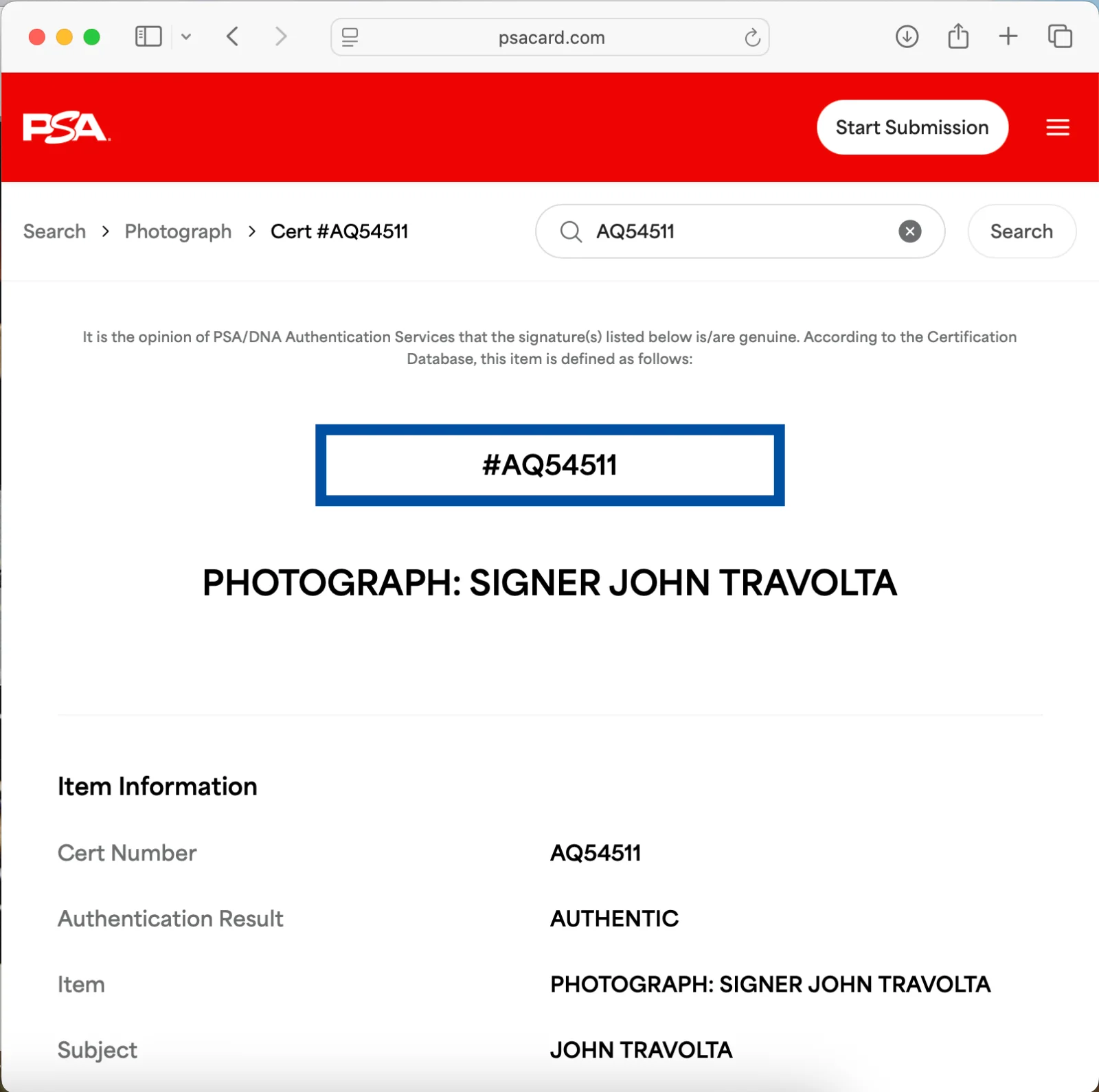 John Travolta — JOHN TRAVOLTA SIGNED 8x10 PHOTO PSA DNA AUTOGRAPH SATURDAY NIGHT FEVER POSTER, изображение 3