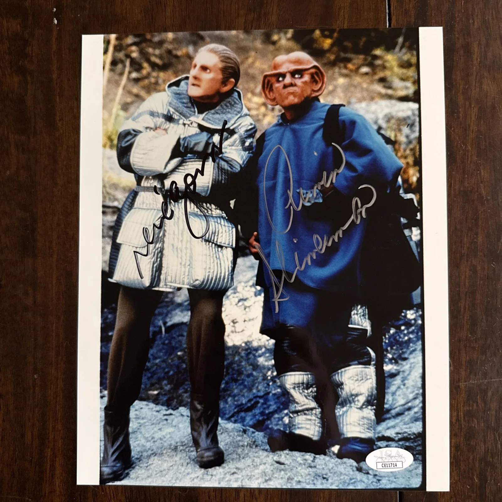 RENE AUBERJONOIS and ARMIN SHIMERMAN — ARMIN SHIMERMAN RENE AUBERJONOIS Star Trek DS9 SIGNED 8x10 PHOTO JSA COA