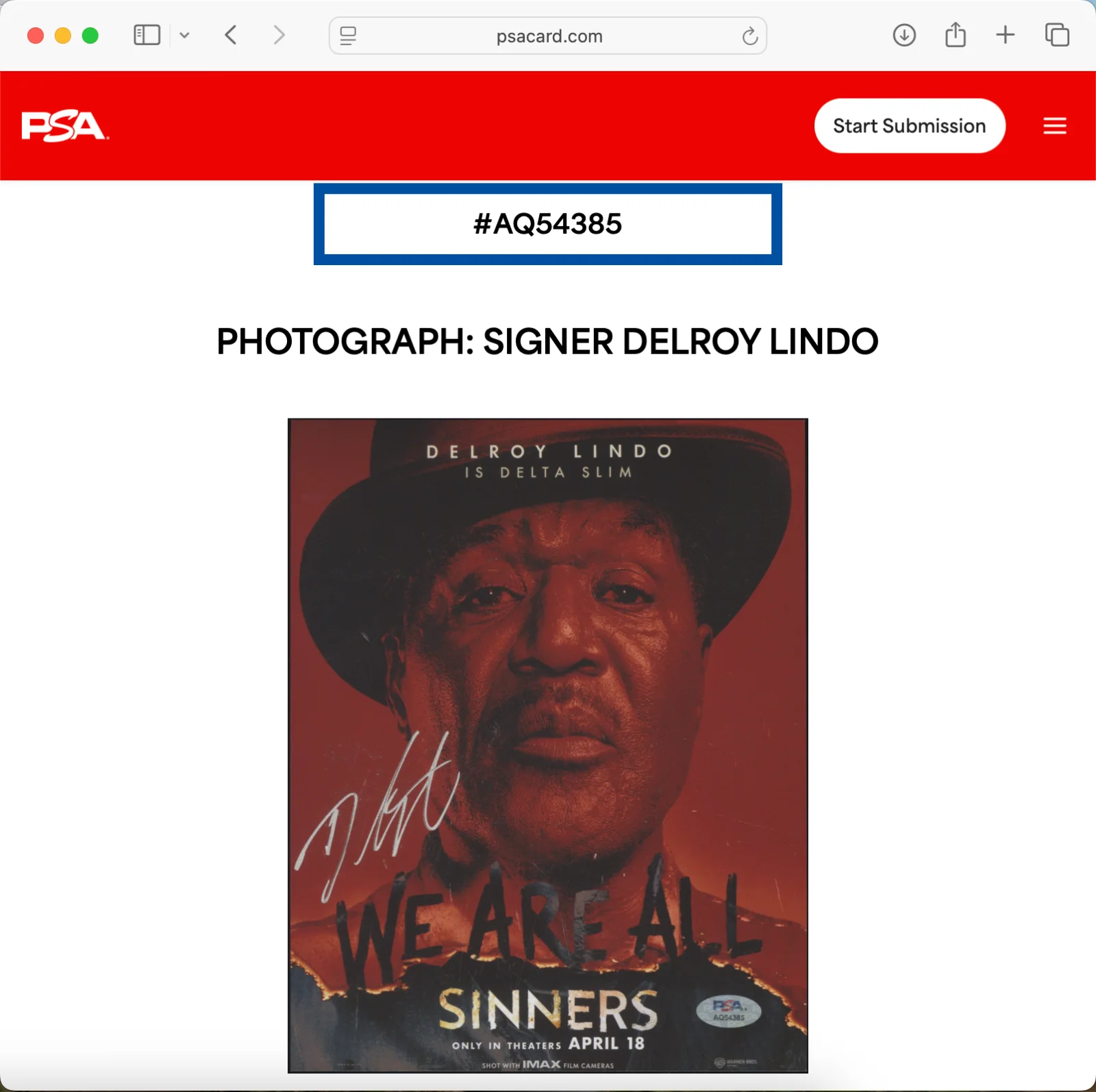 Delroy Lindo — DELROY LINDO SIGNED 8x10 PHOTO PSA DNA AUTOGRAPH SINNERS POSTER, image 3