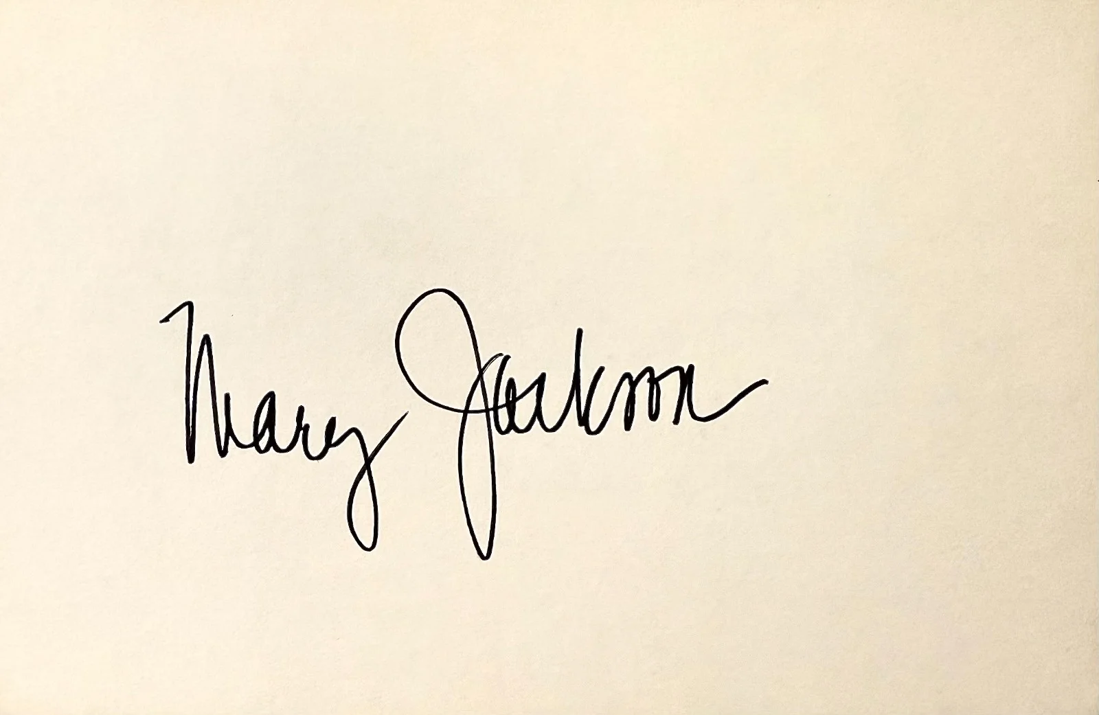 Mary Jackson — MARY JACKSON Signed Autograph 4x6 INDEX CARD Terror at Red Wolf Inn THE WALTONS, image 3
