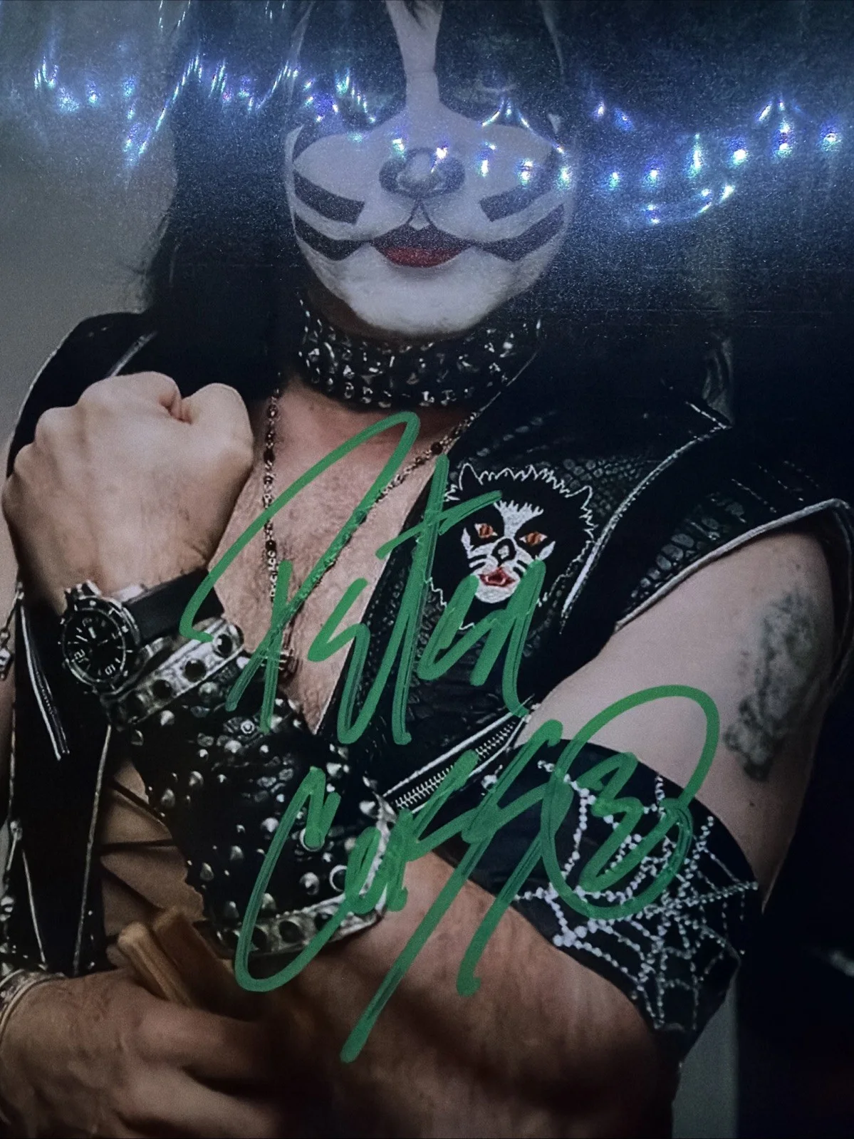 PETER CRISS Signed KISS Authentic Original 8x10" REAL Autograph w/COA, image 2