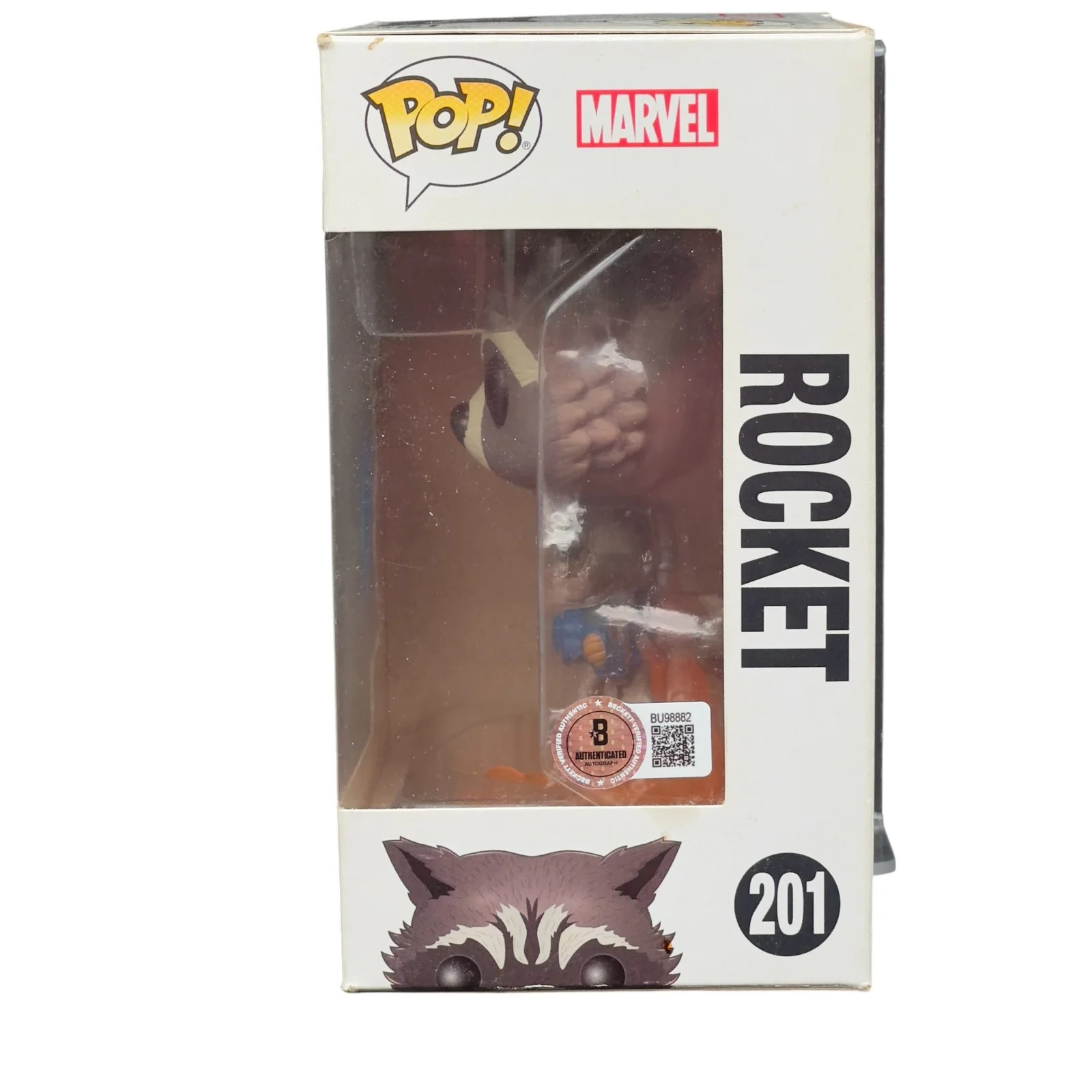 Bradley Cooper — Bradley Cooper Signed Rocket Funko Pop 201 Autograph Guardians Beckett Authentic, image 2