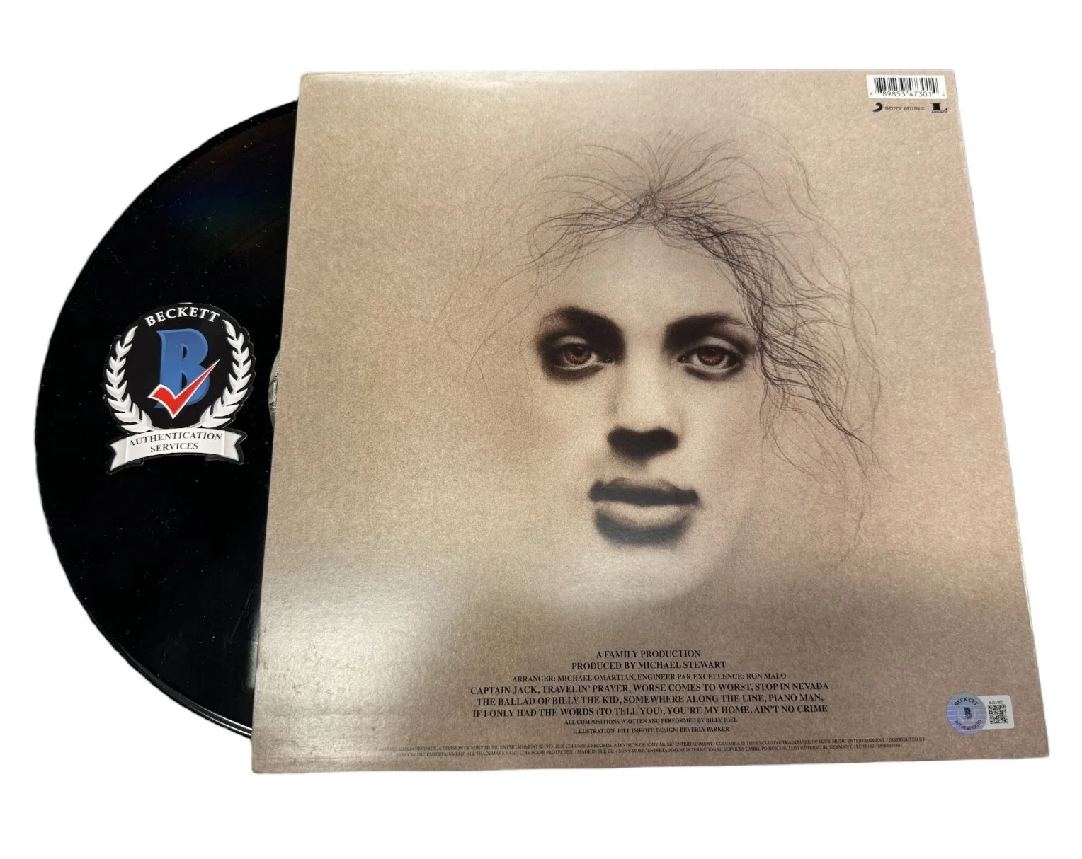 BILLY JOEL SIGNED AUTOGRAPH PIANO MAN LP VINYL BAS BECKETT THE PIANO MAN, image 2